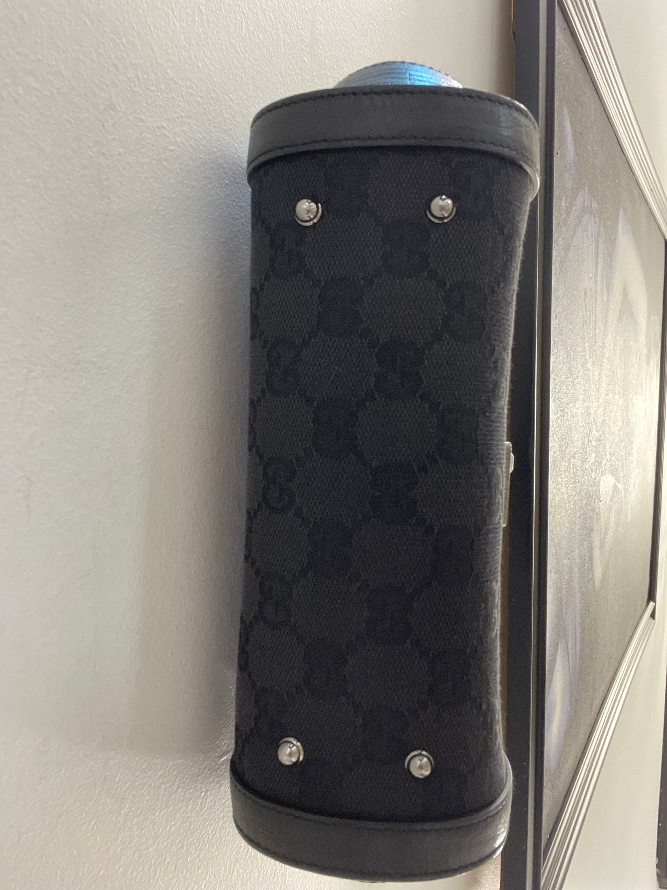 GUCCI MONOGRAM SMALL BAMBOO BULLET BAG
