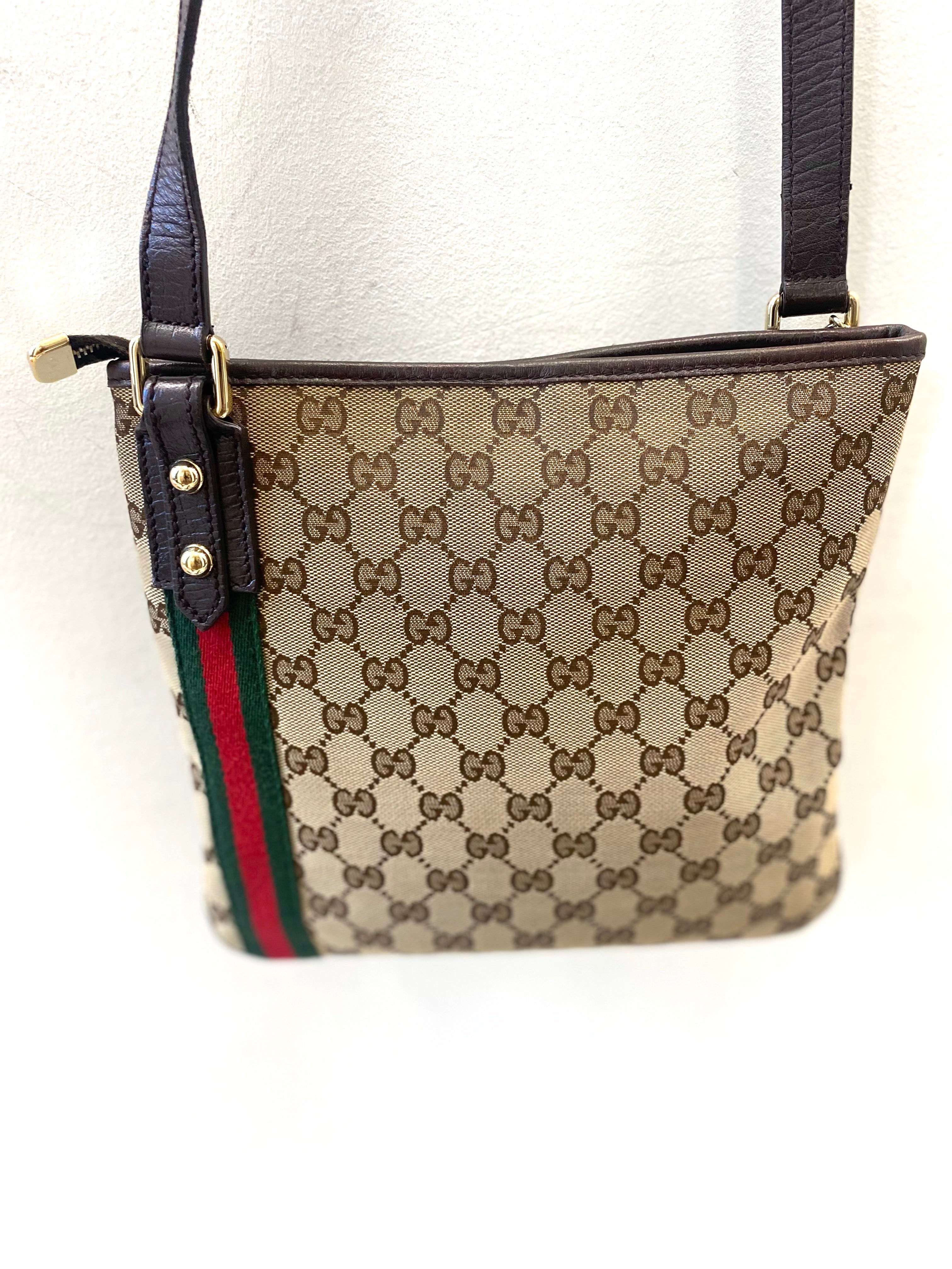 GUCCI MONOGRAM WEB JOLICOEUR CHARMS MESSENGER BAG