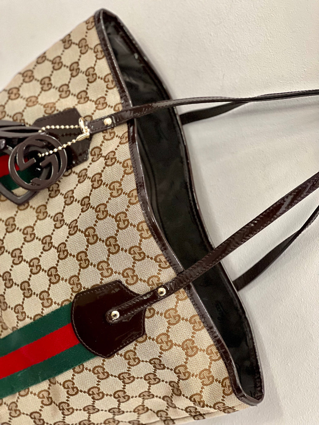 GUCCI GG MONOGRAM WEB JOLIE TOTE BAG