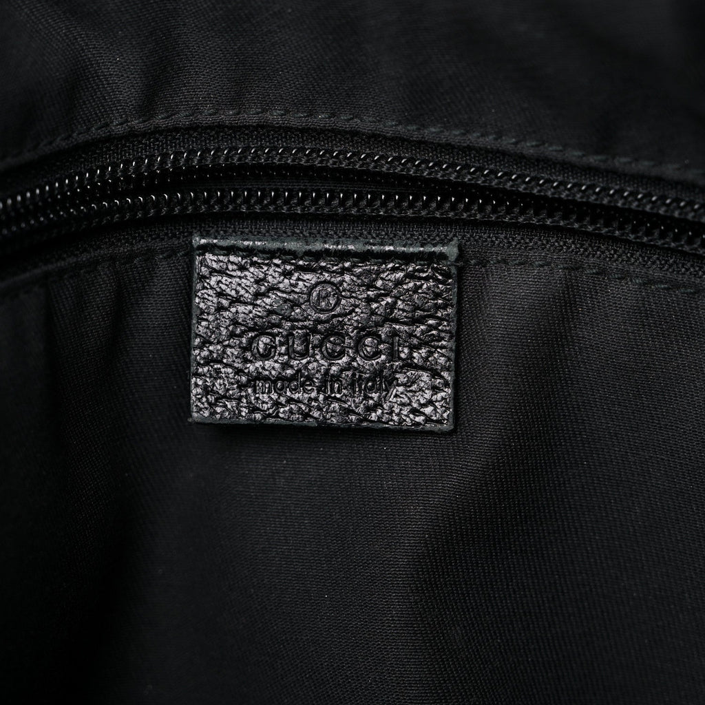 GUCCI GG MONOGRAM WEB HALF MOON HOBO BAG