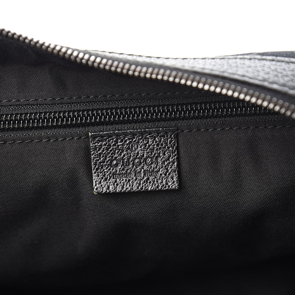 GUCCI GG MONOGRAM WEB HALF MOON HOBO BAG