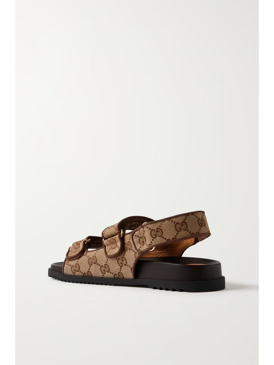 GUCCI GG SUPREME MORITZ CANVAS SANDALS