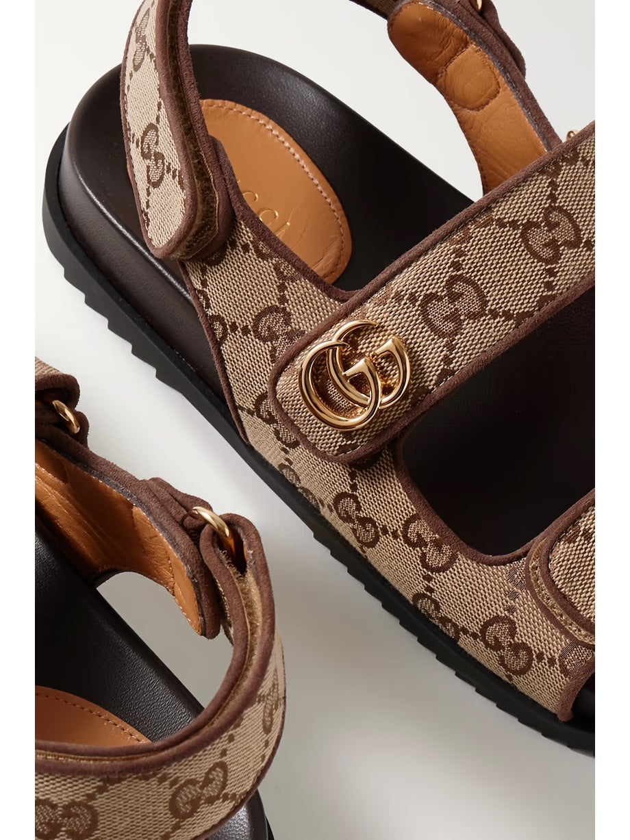 GUCCI GG SUPREME MORITZ CANVAS SANDALS