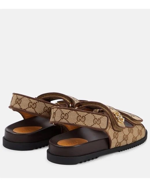 GUCCI GG SUPREME MORITZ CANVAS SANDALS