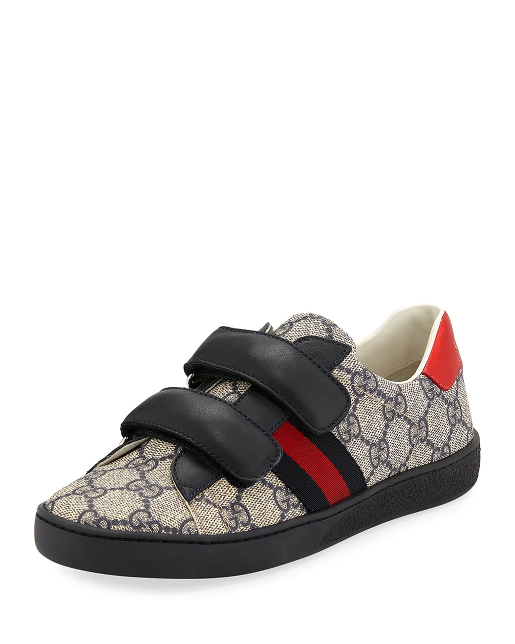 GUCCI GG SUPREME NEW ACE WEB TRIM SNEAKERS