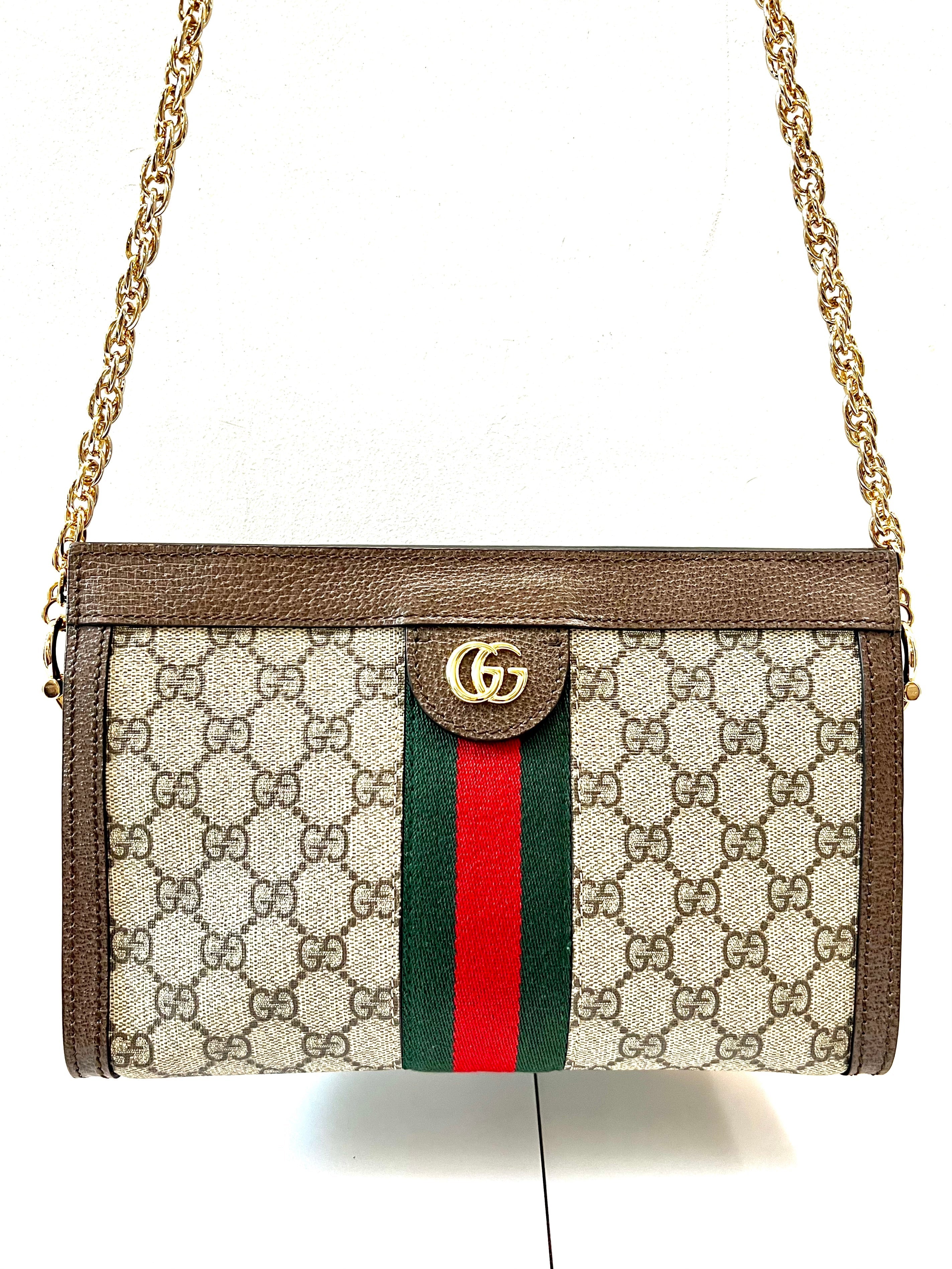 GUCCI OPHIDIA GG SUPREME CHAIN SHOULDER BAG