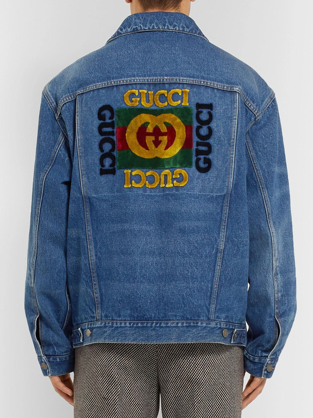 GUCCI OVERSIZED AMOR CAECUS DENIM JACKET