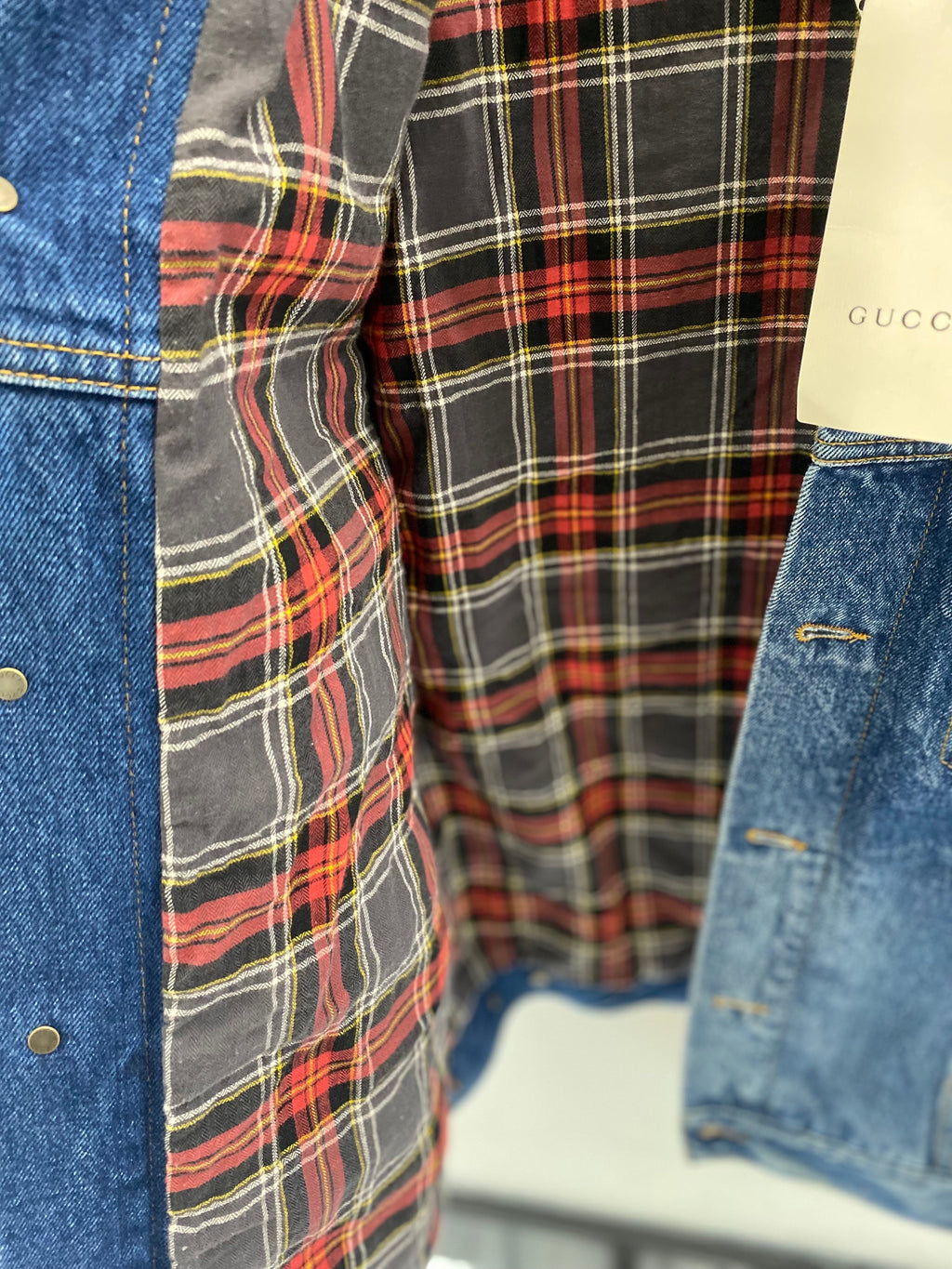 GUCCI OVERSIZED AMOR CAECUS DENIM JACKET