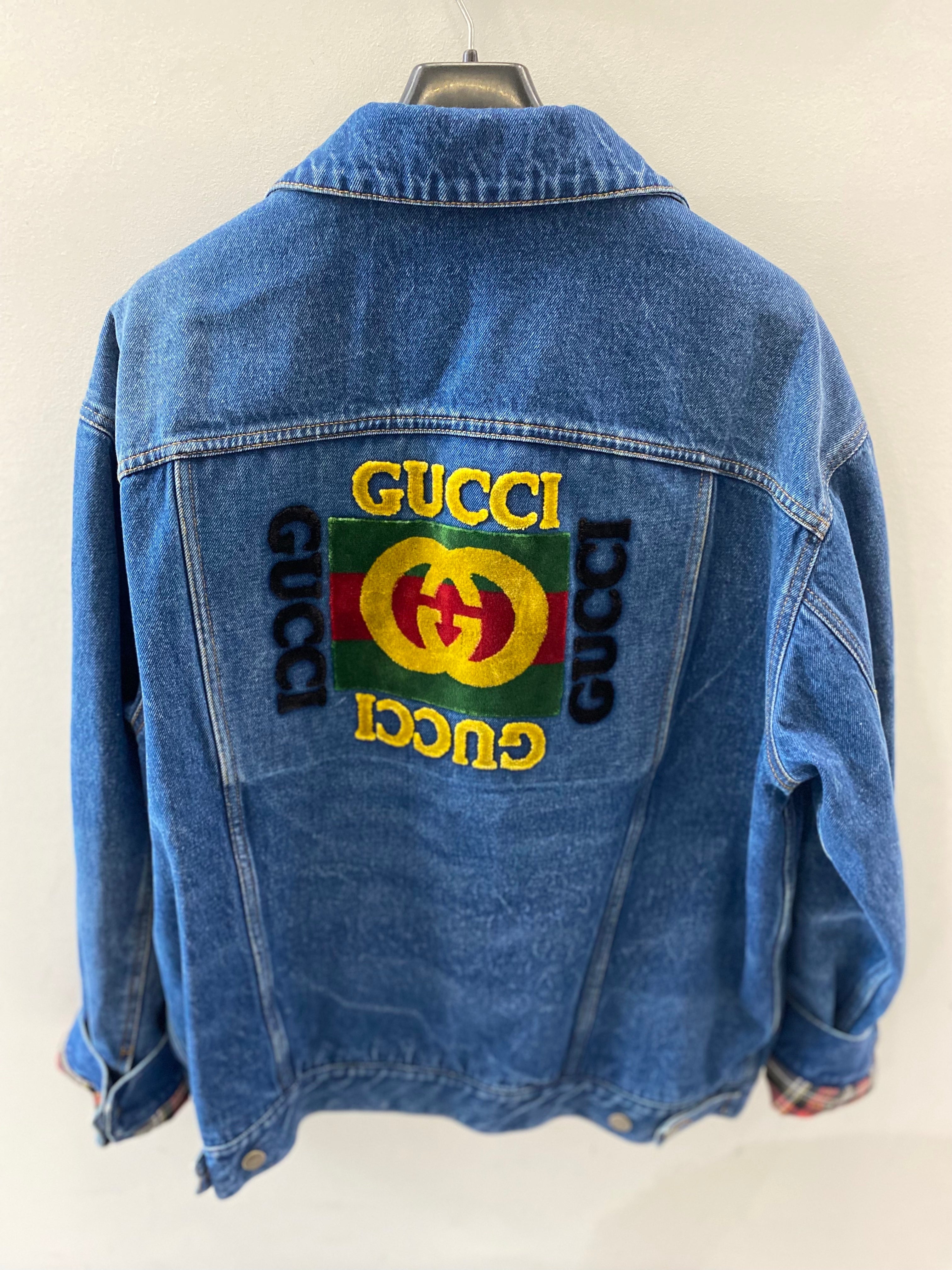 GUCCI OVERSIZED AMOR CAECUS DENIM JACKET
