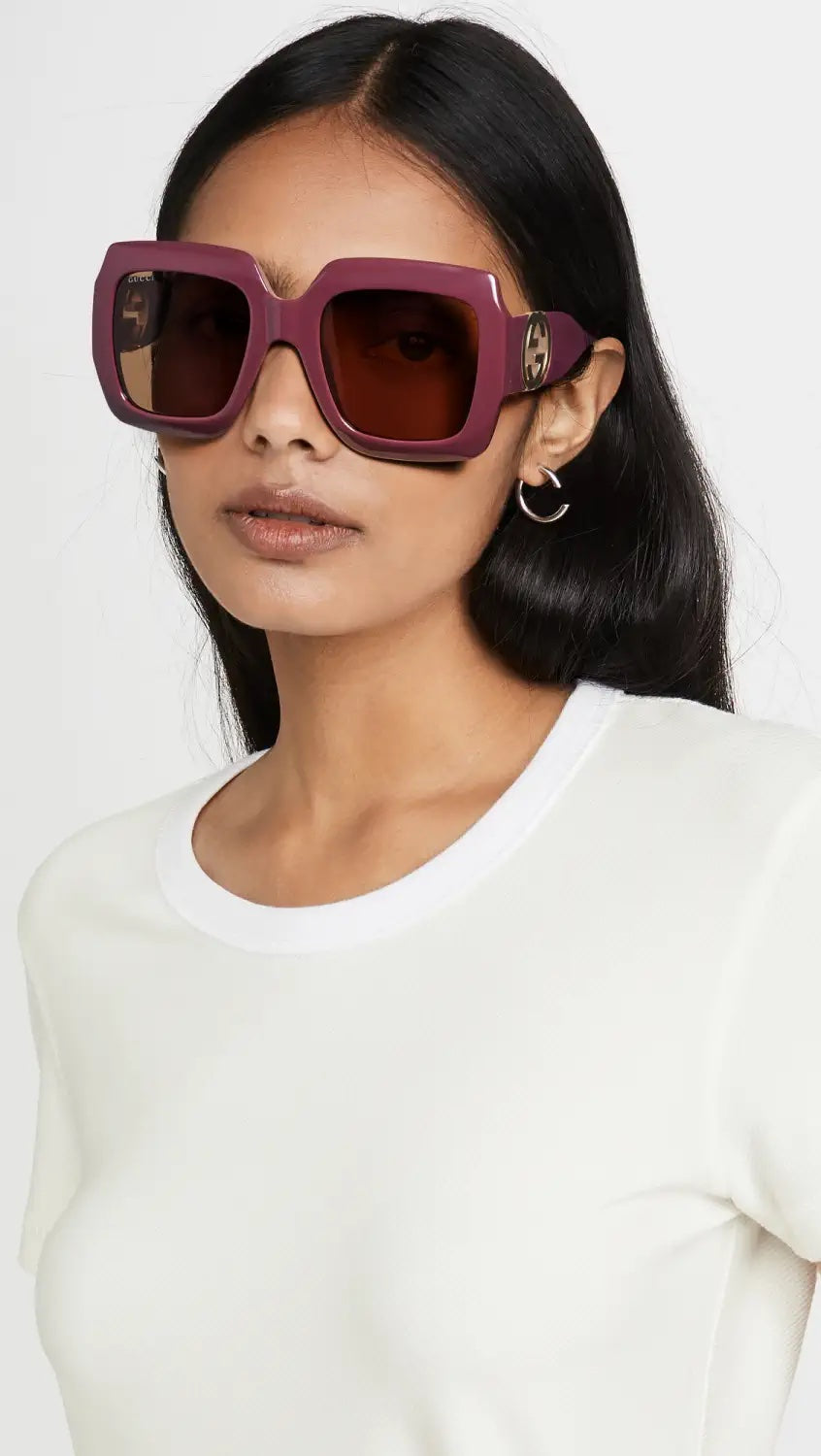 GUCCI GG OVERSIZED SQUARE SUNGLASSES