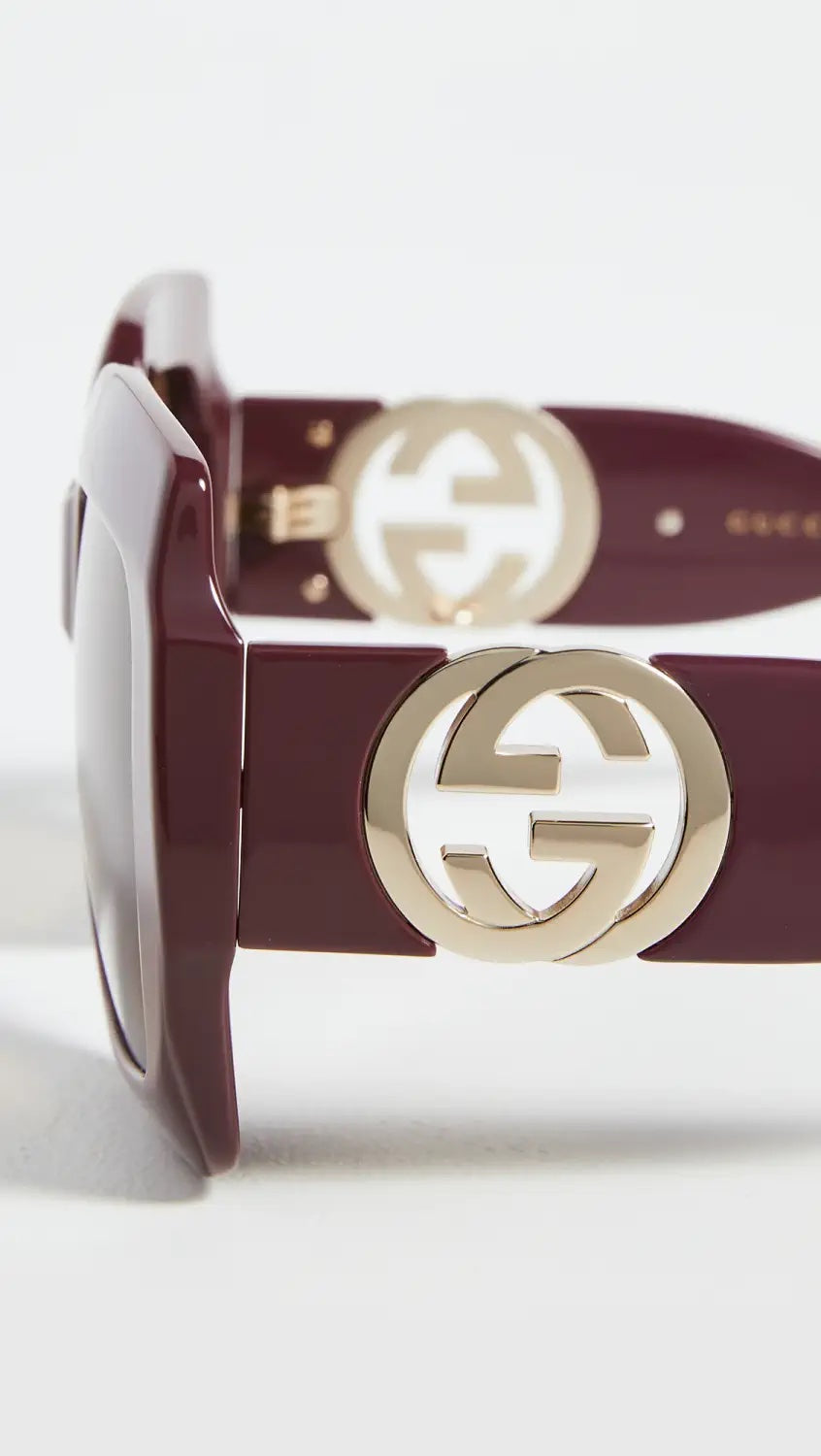 GUCCI GG OVERSIZED SQUARE SUNGLASSES