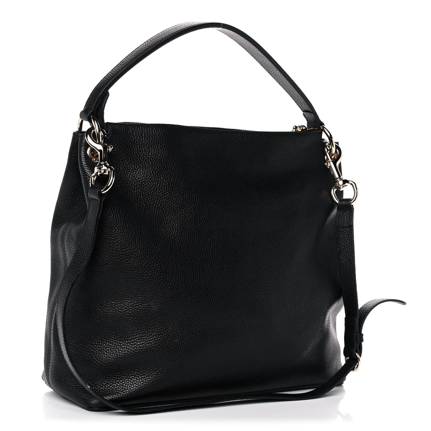 GUCCI PEBBLED CALFSKIN LEATHER MEDIUM SOHO HOBO BAG