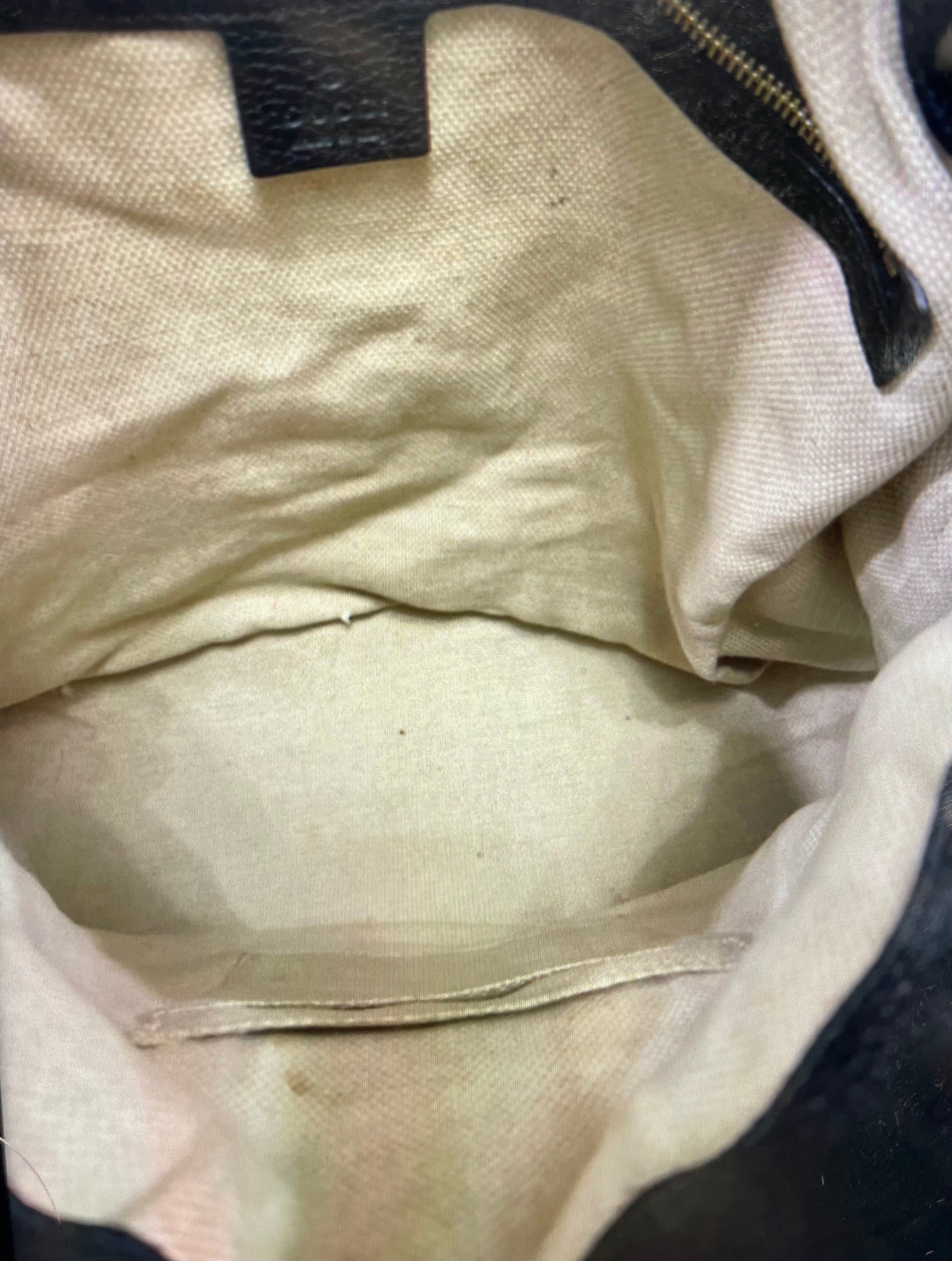 GUCCI PEBBLED CALFSKIN LEATHER MEDIUM SOHO HOBO BAG