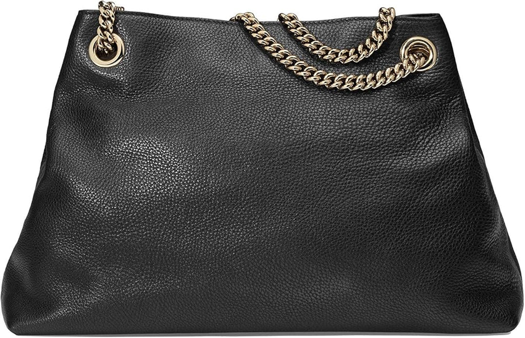 GUCCI PEBBLED CALFSKIN LEATHER MEDIUM SOHO CHAIN BAG