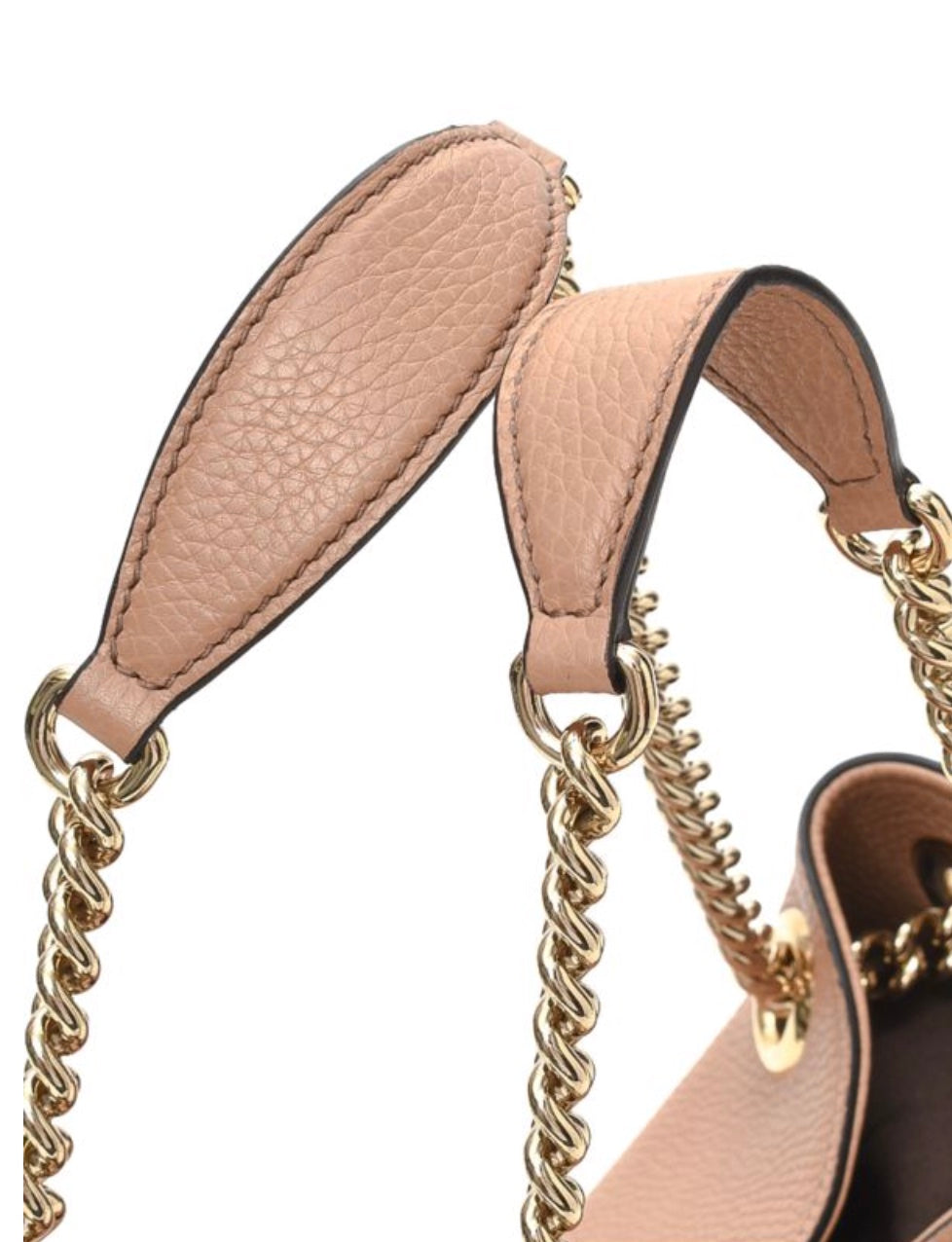 GUCCI PEBBLED CALFSKIN LEATHER MEDIUM SOHO CHAIN BAG