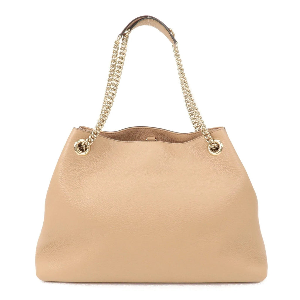 GUCCI PEBBLED CALFSKIN MEDIUM SOHO CHAIN SHOULDER BAG