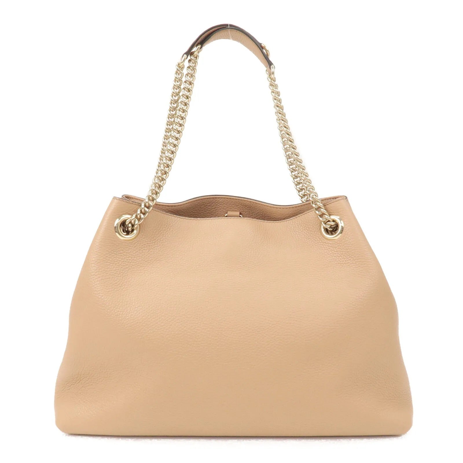 GUCCI PEBBLED CALFSKIN MEDIUM SOHO CHAIN SHOULDER BAG