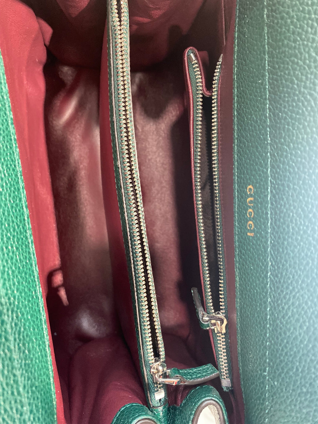 GUCCI PEBBLED CALFSKIN LEATHER ZUMI TOP HANDLE BAG