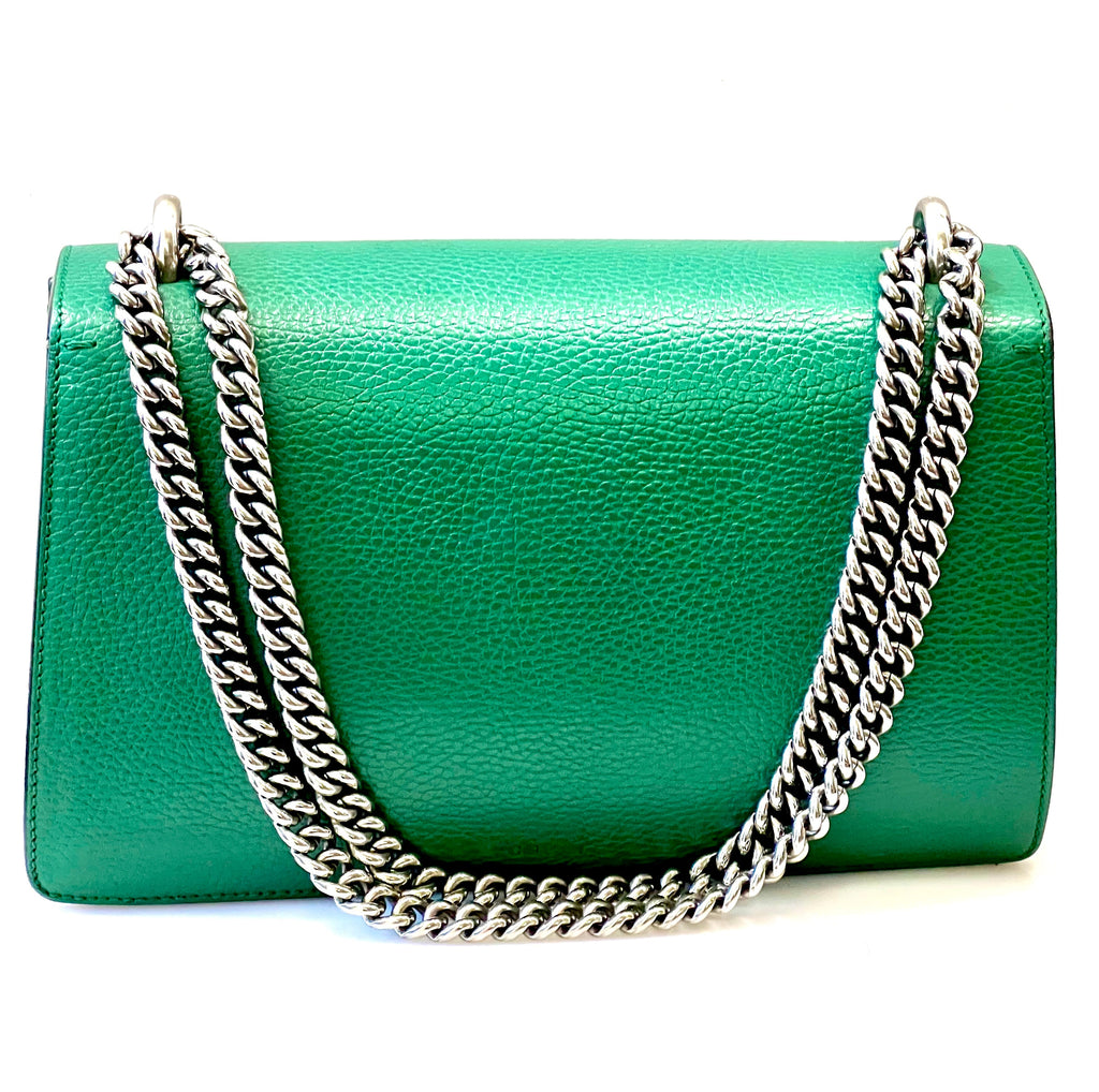 GUCCI DIONYSUS PEBBLED LEATHER SMALL SHOULDER BAG