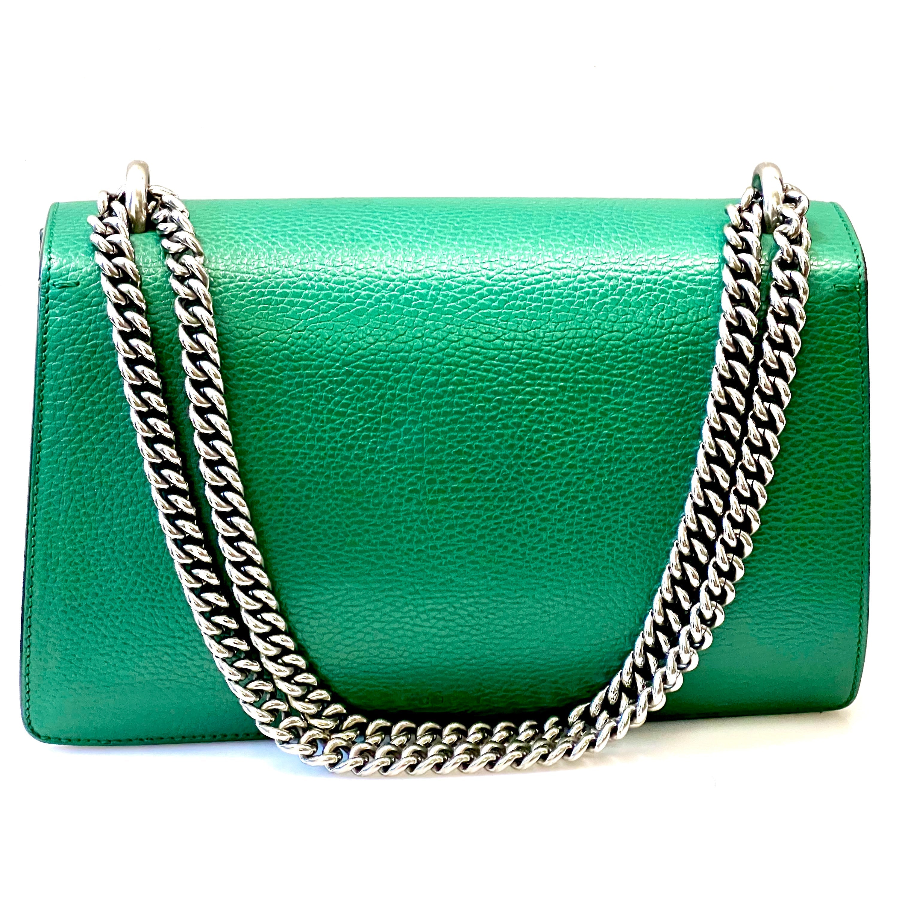 GUCCI DIONYSUS PEBBLED LEATHER SMALL SHOULDER BAG