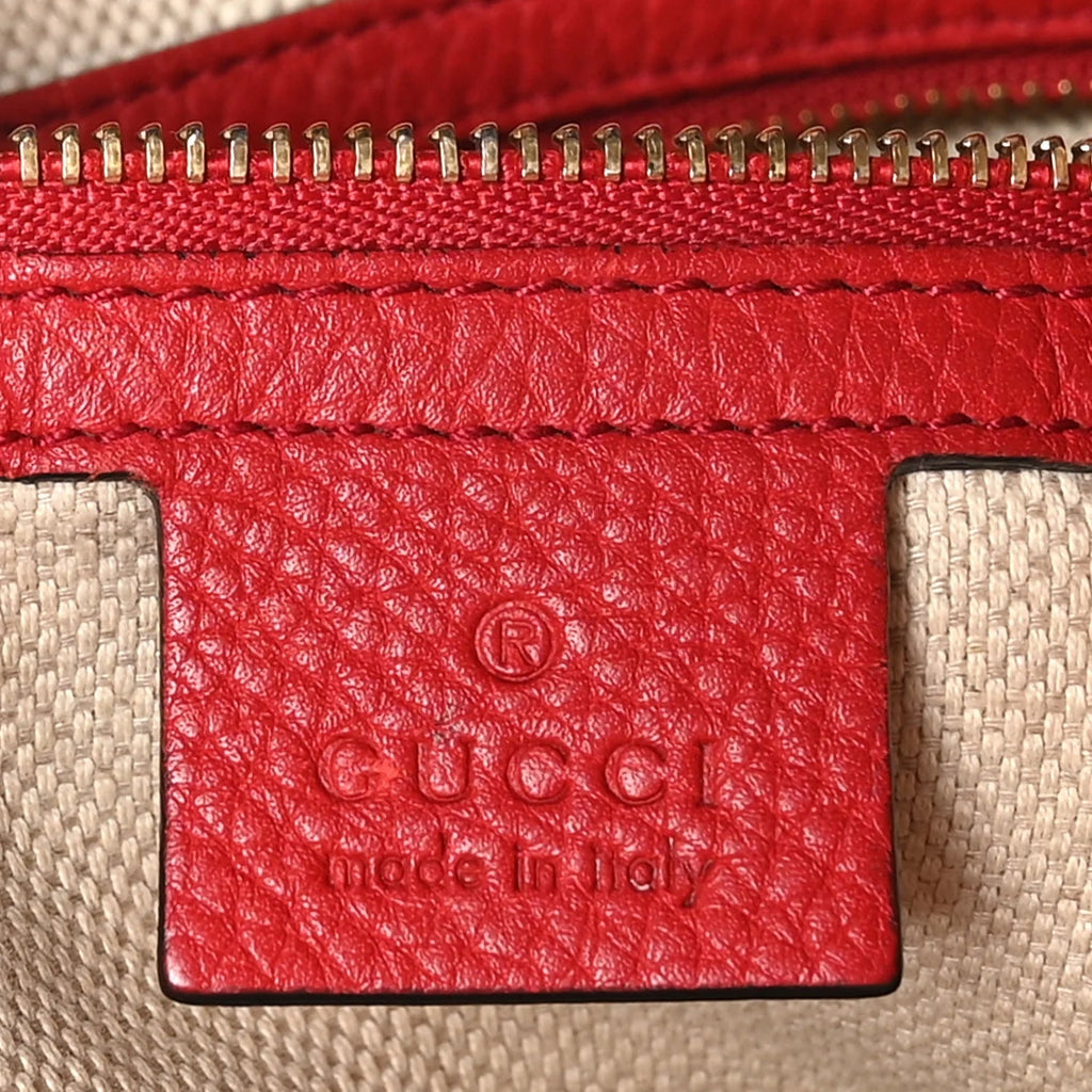 GUCCI LARGE PEBBLED CALFSKIN SOHO CONVERTIBLE HOBO BAG