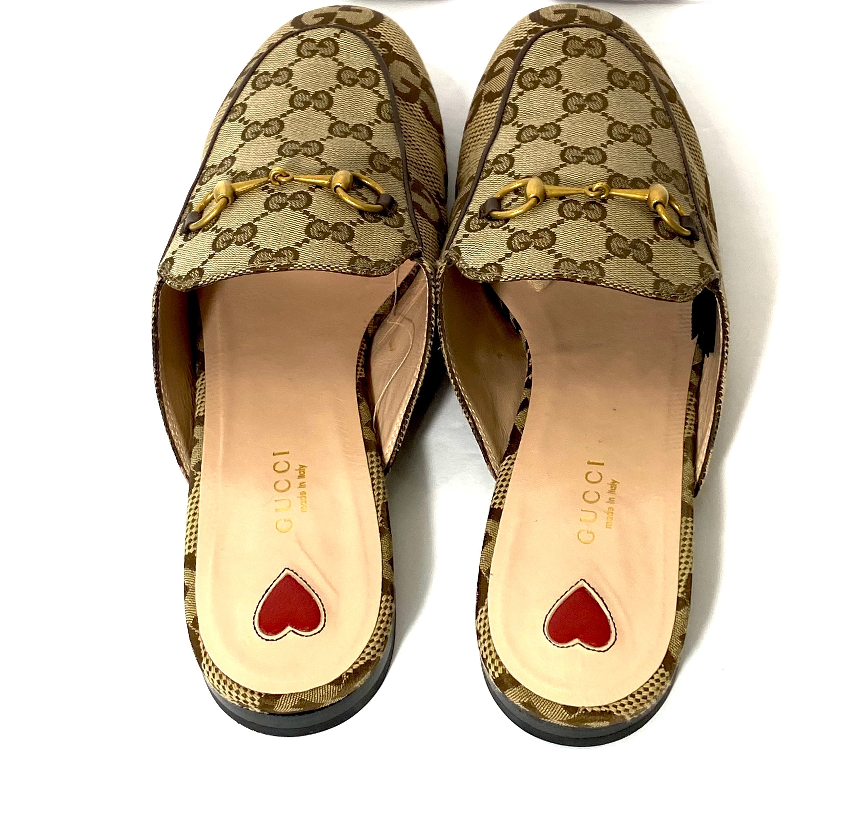 GUCCI JUMBO GG MONOGRAM PRINCETOWN LOAFER MULES