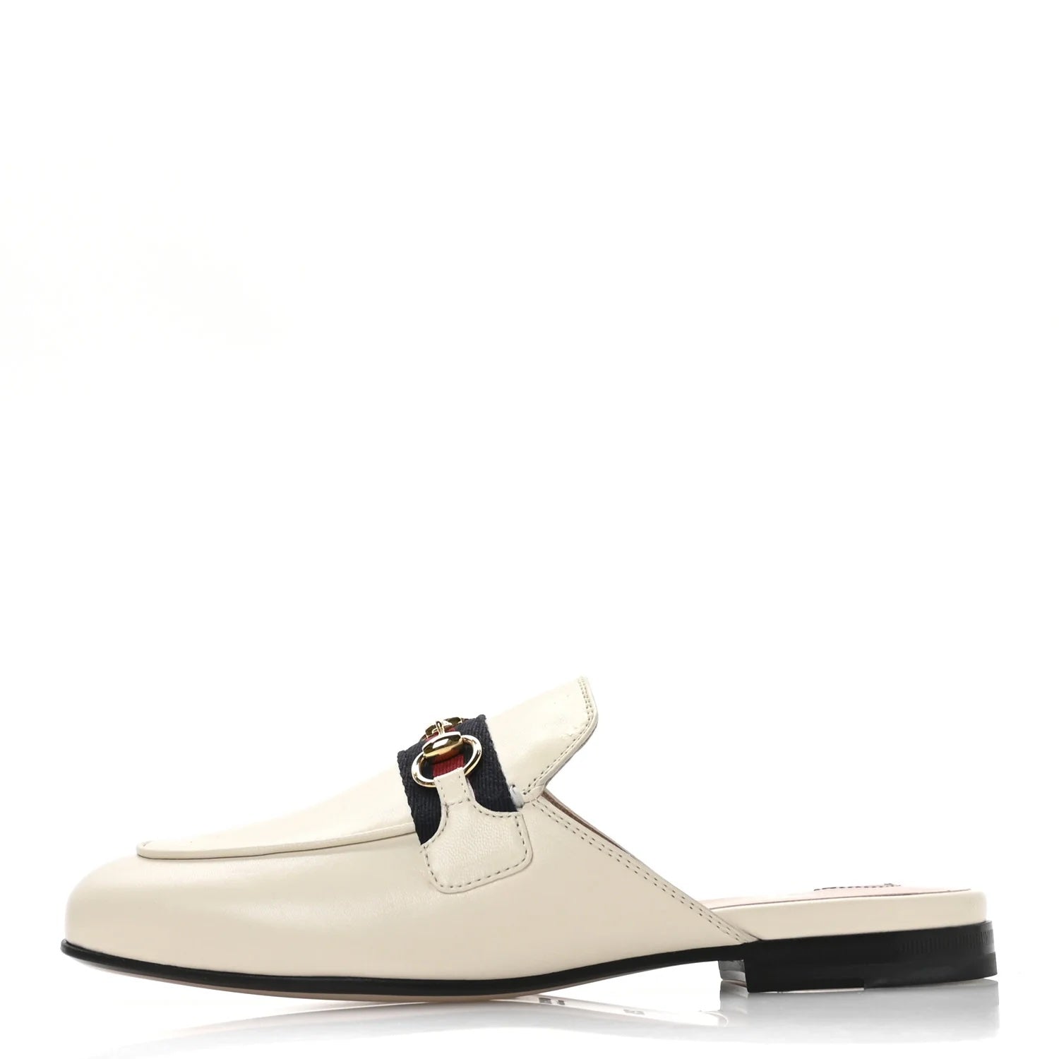 GUCCI PRINCETOWN HORSEBIT CALFSKIN LEATHER MULES