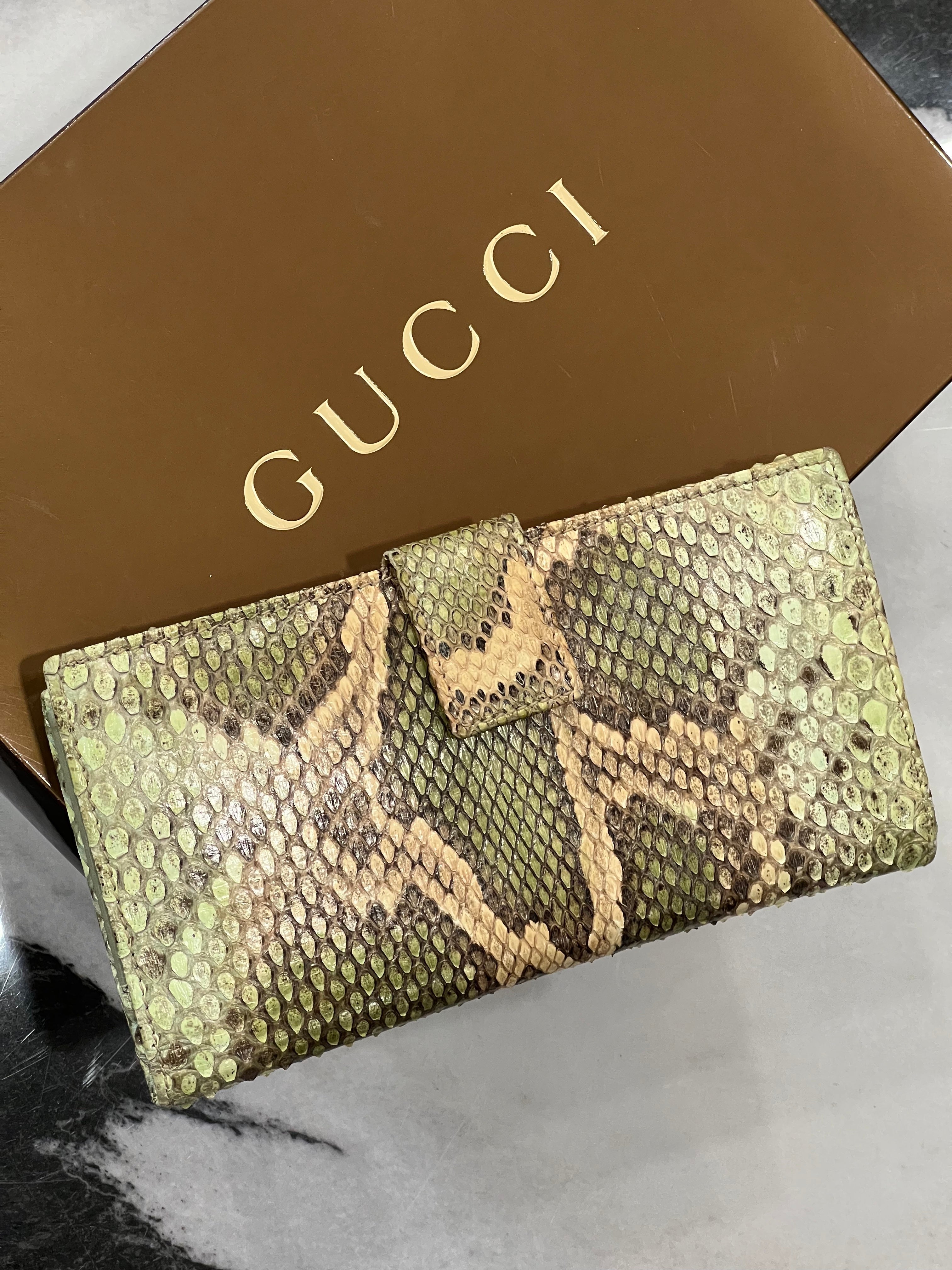 GUCCI PYTHON CONTINENTAL WALLET