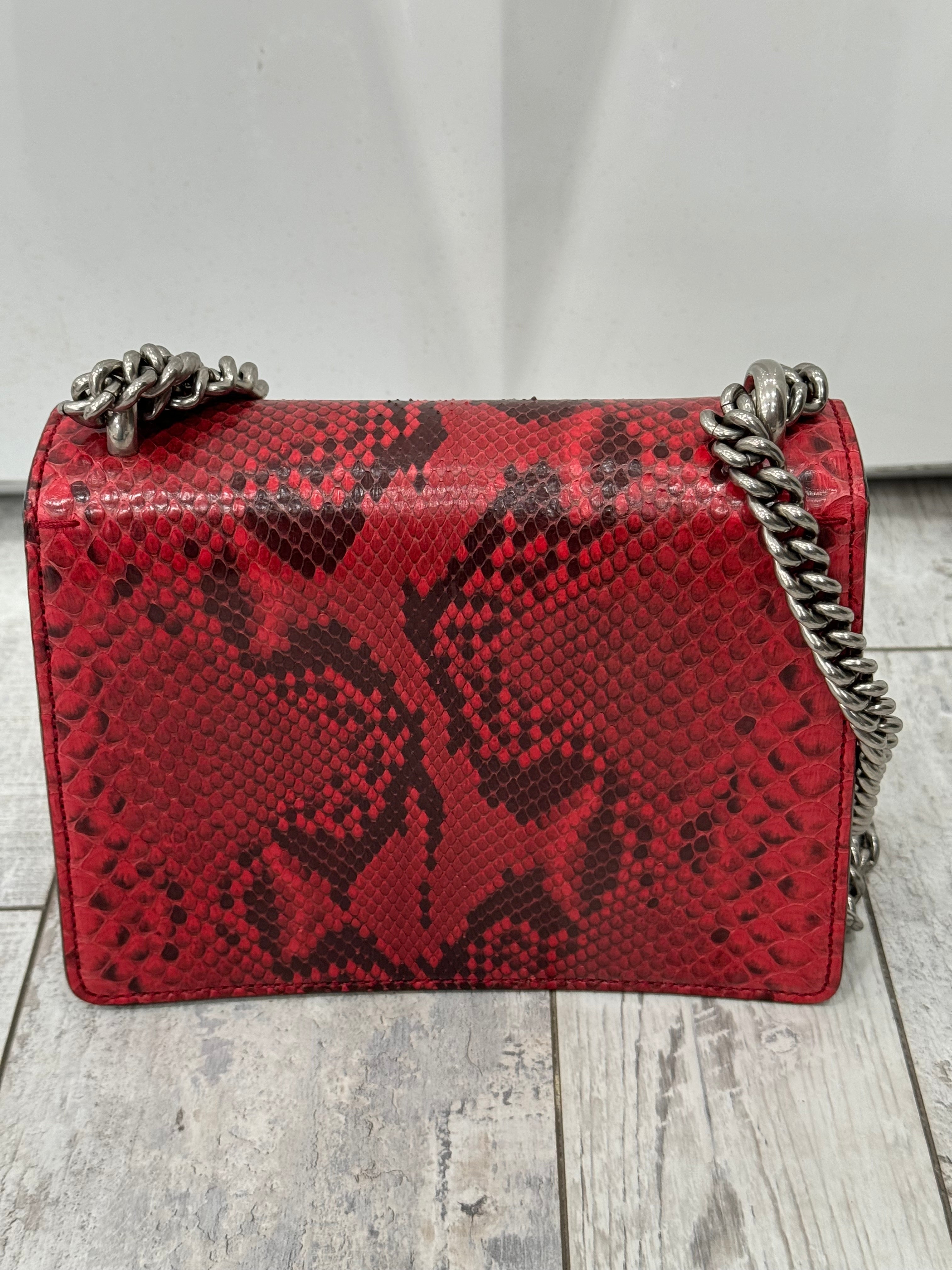 GUCCI PYTHON LEATHER MINI DIONYSUS SHOULDER BAG
