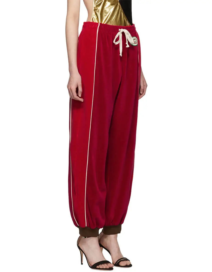 GUCCI CHENILLE DRAWSTRING LOUNGE PANTS