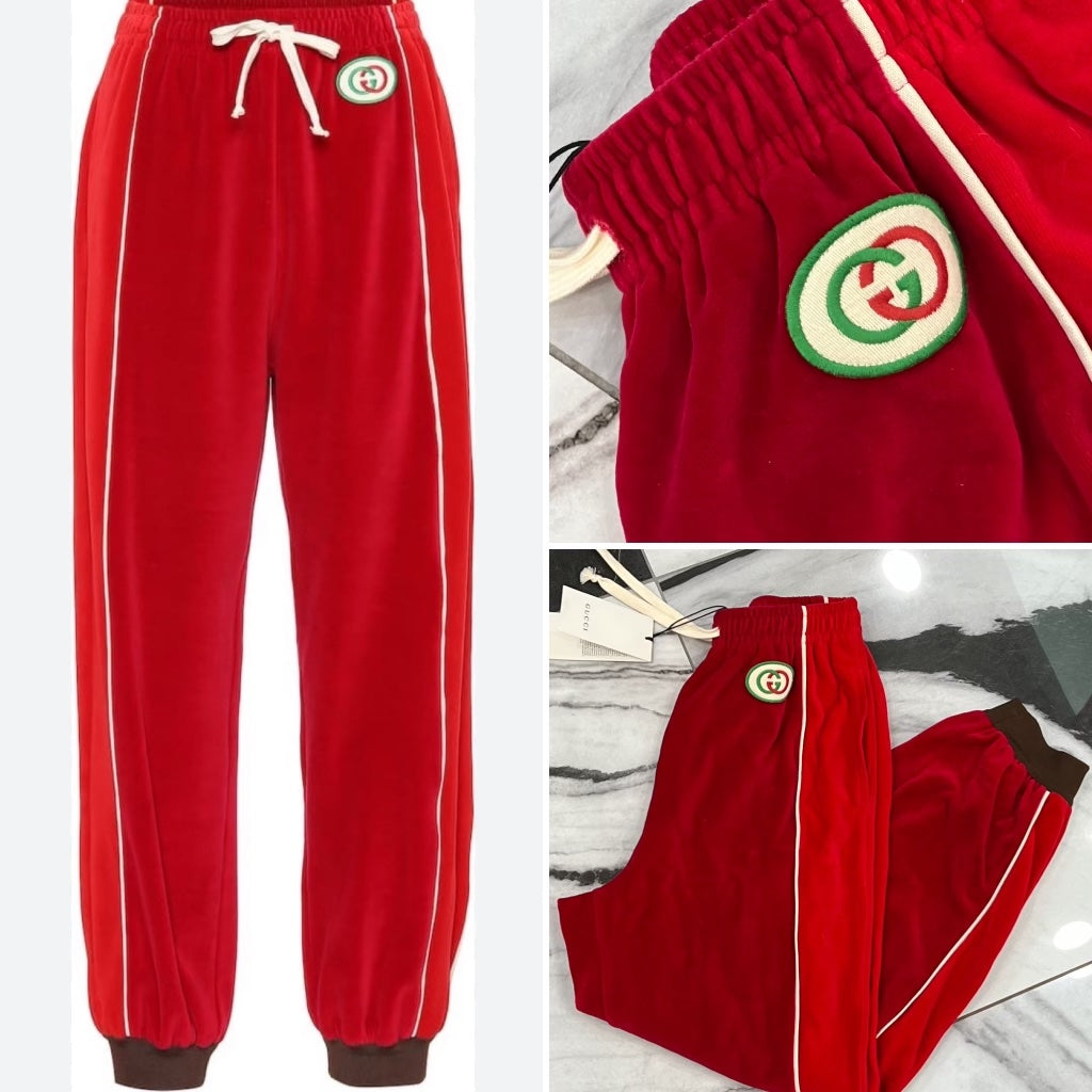 GUCCI CHENILLE DRAWSTRING LOUNGE PANTS