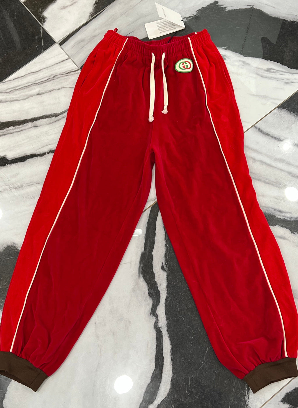 GUCCI CHENILLE DRAWSTRING LOUNGE PANTS