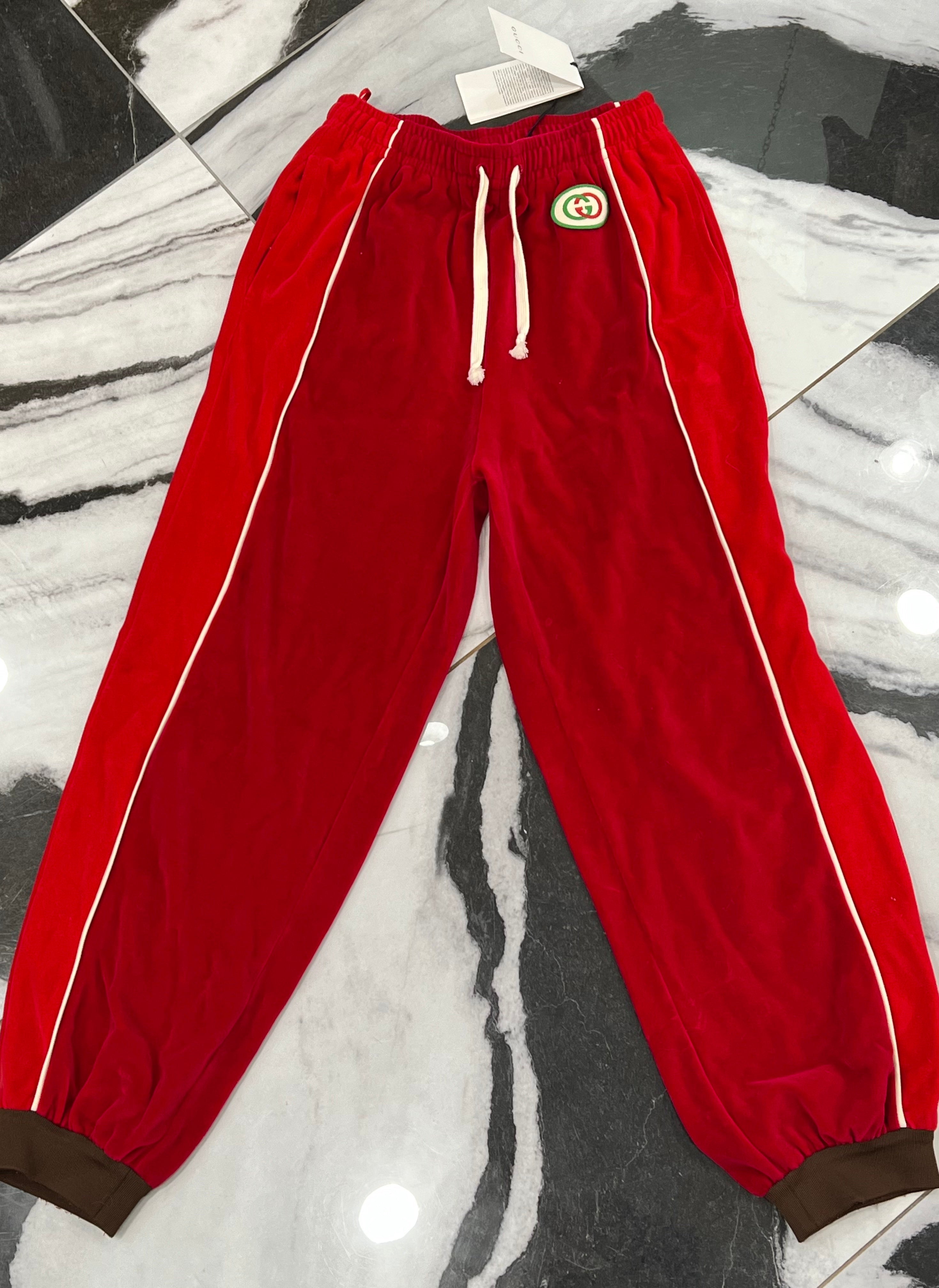 GUCCI CHENILLE DRAWSTRING LOUNGE PANTS
