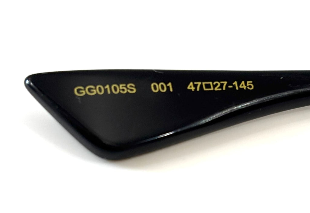 GUCCI GG0105S 001 GOLD RUTHENIUM ROUND GRADIENT SUNGLASSES