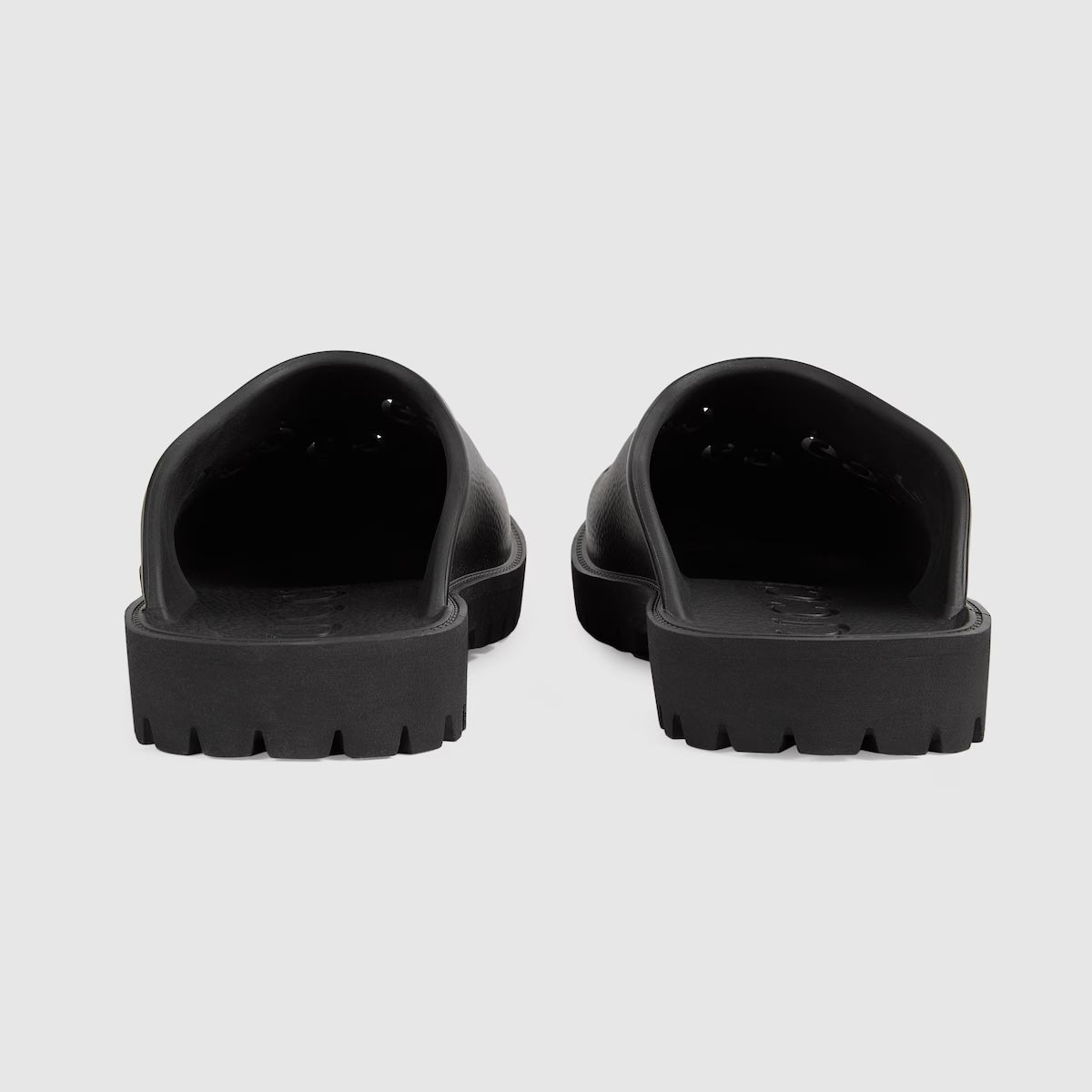 GUCCI GG MONOGRAM PERFORATED RUBBER MEN'S SLIDES