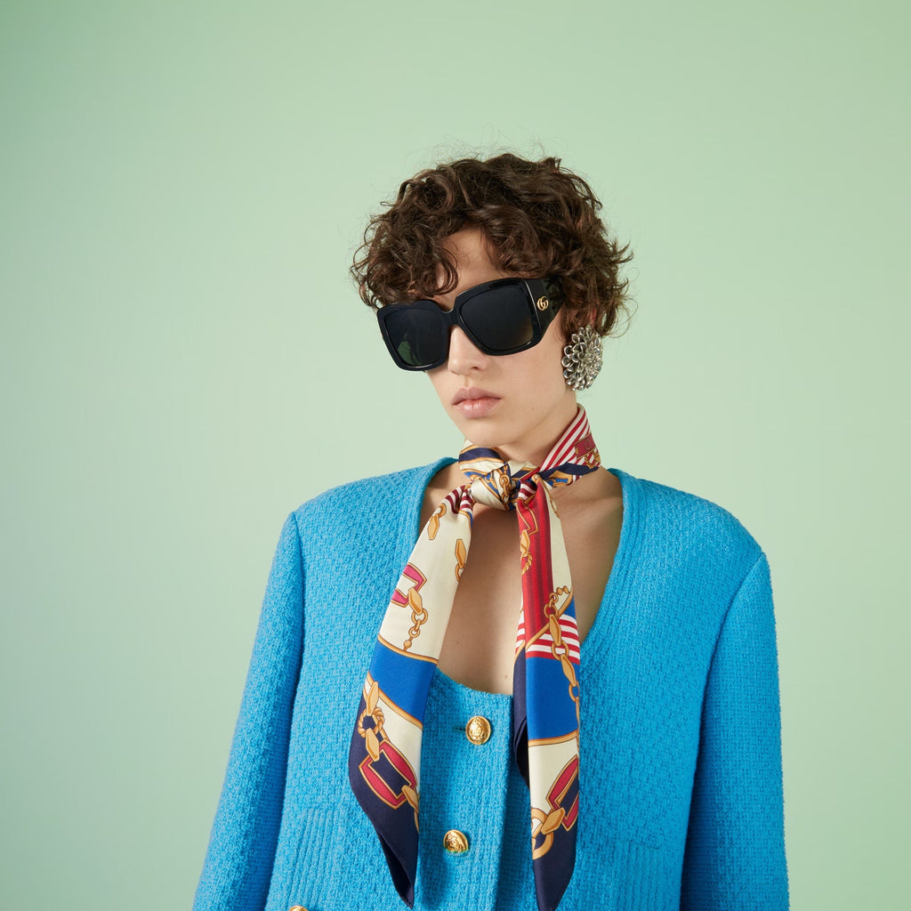 GUCCI SQUARE FRAME GG1402S 001 SUNGLASSES