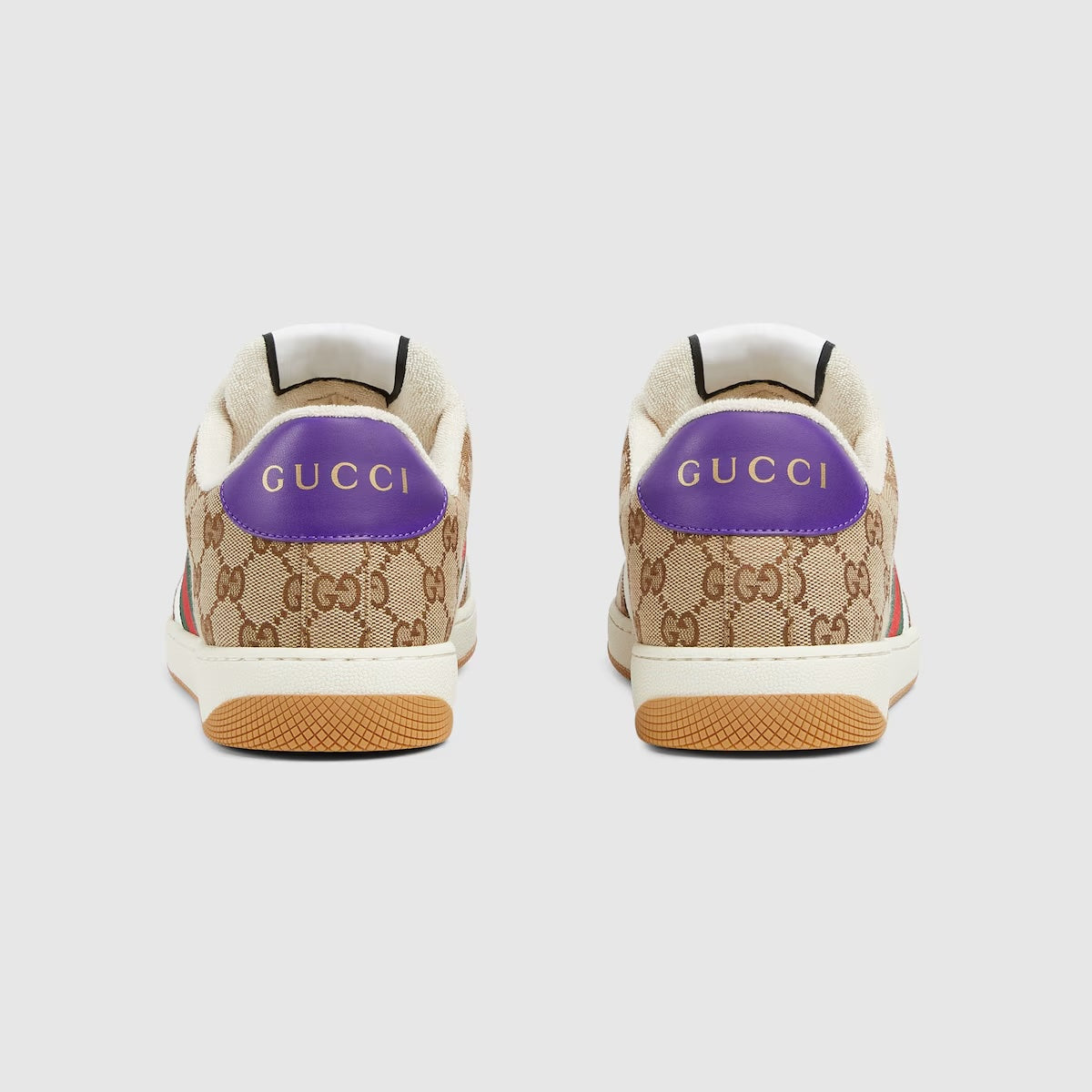 GUCCI SCREENER GG CANVAS & LEATHER MEN'S SNEAKERS
