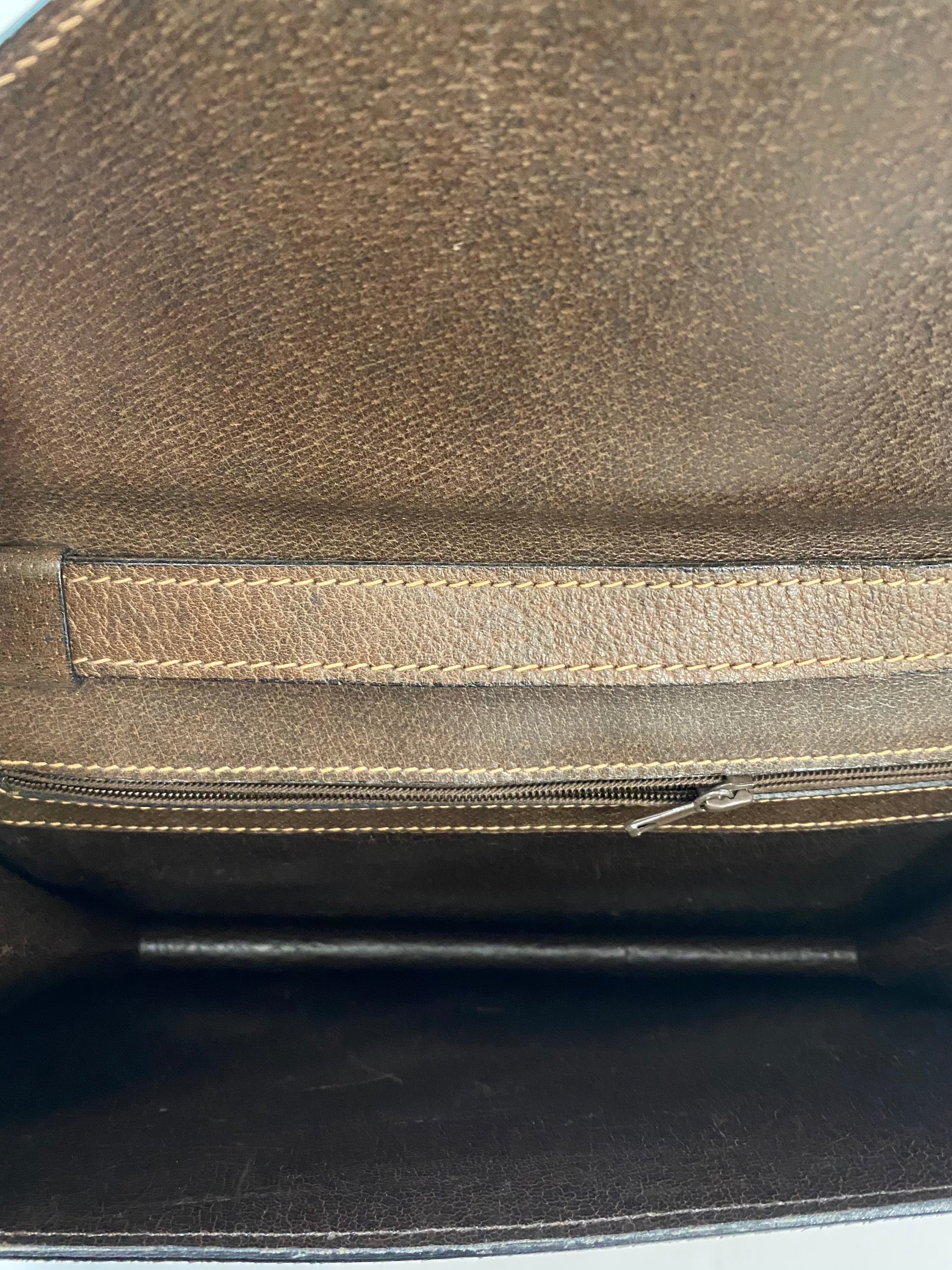 GUCCI SHERRY LINE GG INTERLOCKING WEB LEATHER SHOULDER BAG