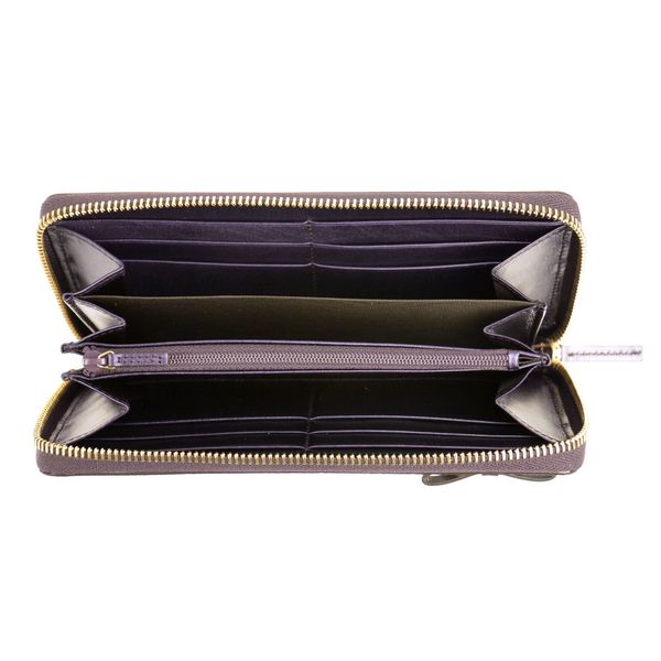 GUCCI SHINY MICROGUCCISSIMA ZIPPY HEART CHARM LEATHER WALLET