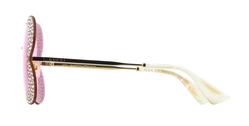 GUCCI SPECIAL EDITION CRYSTAL ENCRUSTED HEART SUNGLASSES