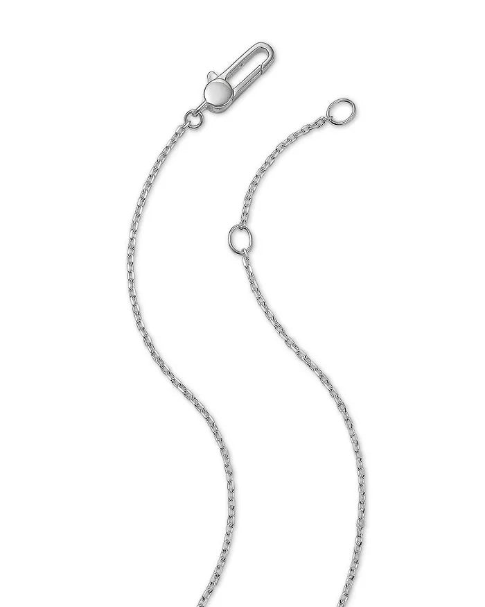 GUCCI 925 STERLING SILVER ENGRAVED TRADEMARK HEART NECKLACE