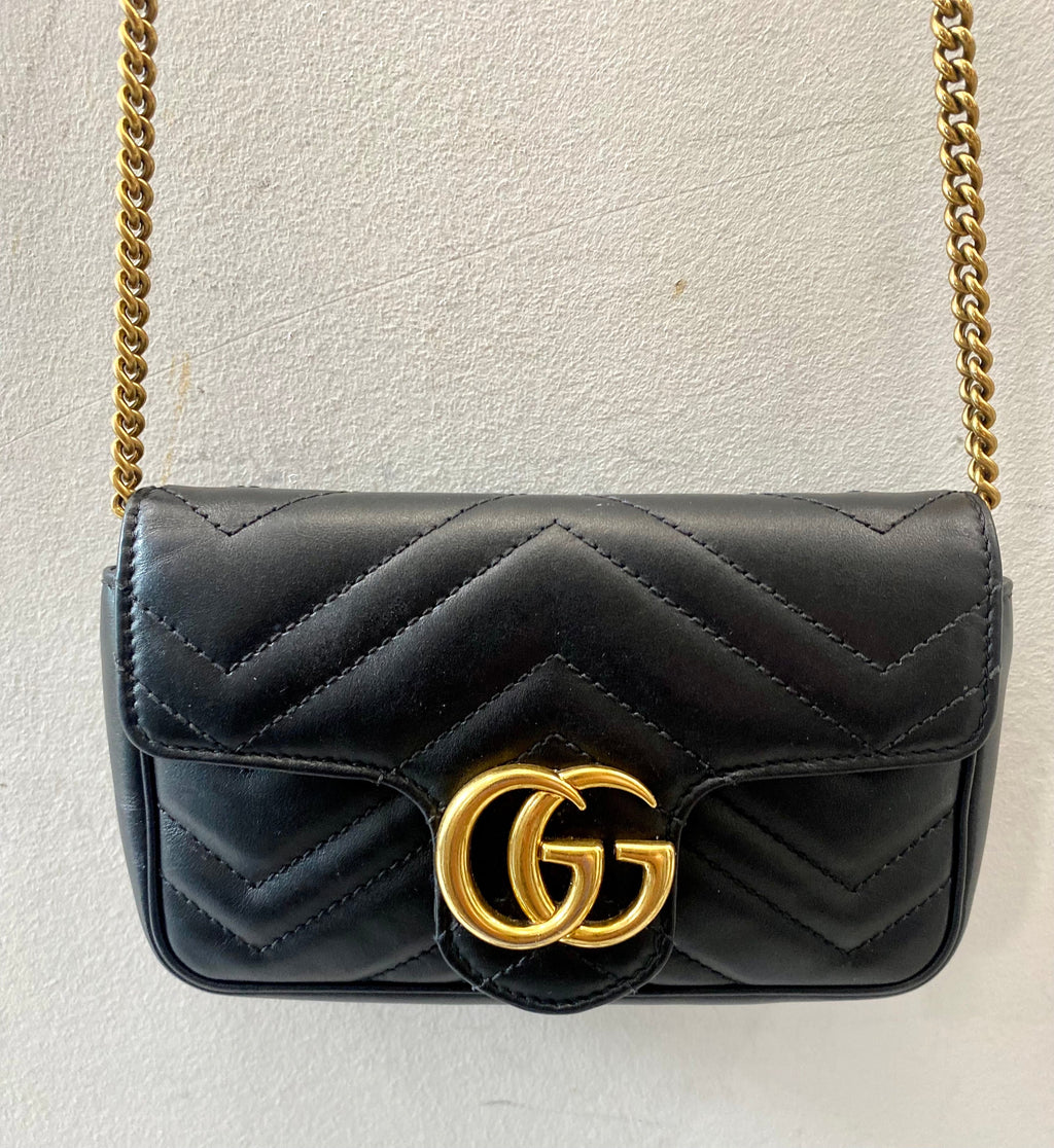 GUCCI GG MARMONT SUPER MINI LEATHER BAG
