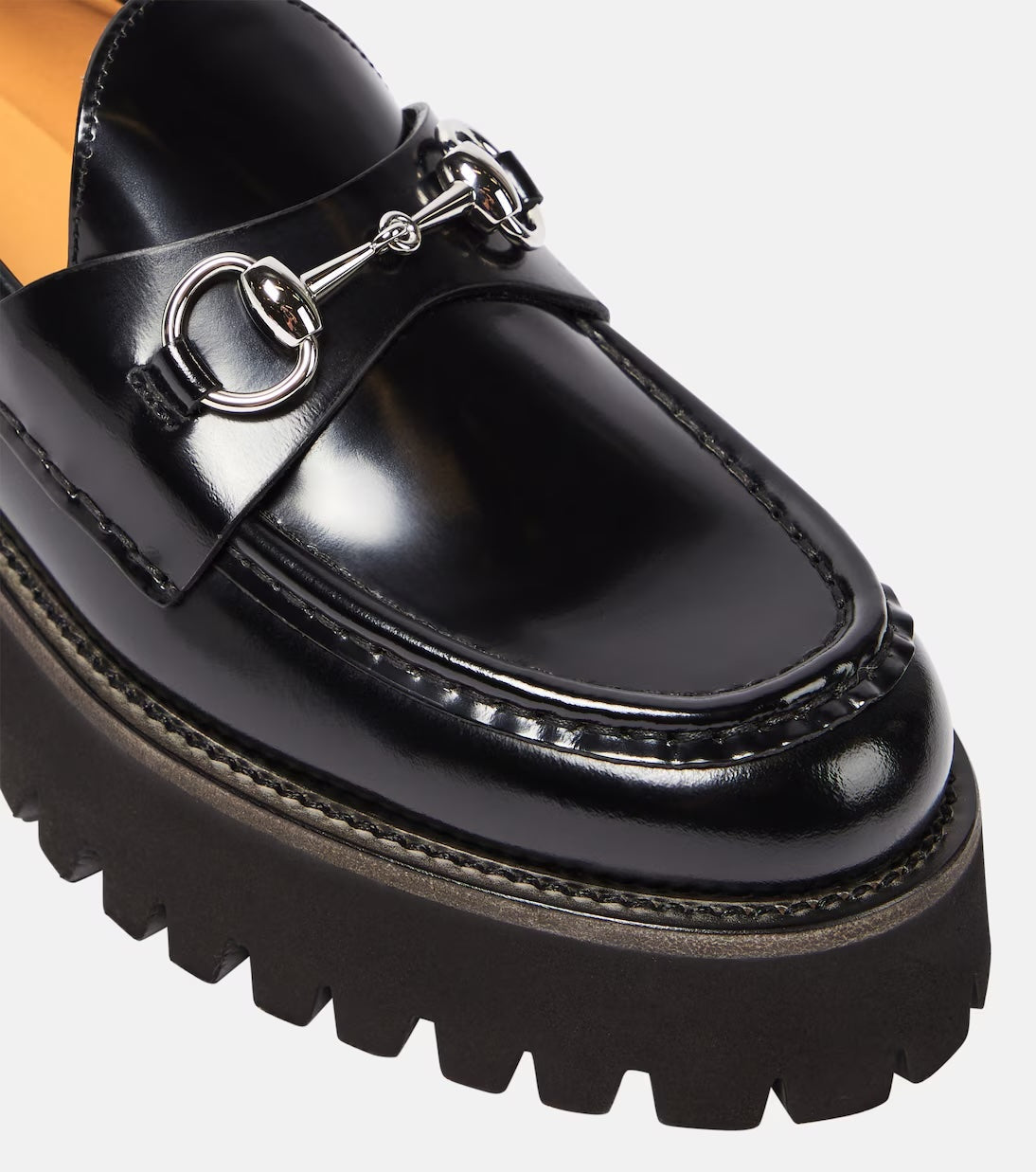 GUCCI SYLKE HORSEBIT LEATHER LOAFERS