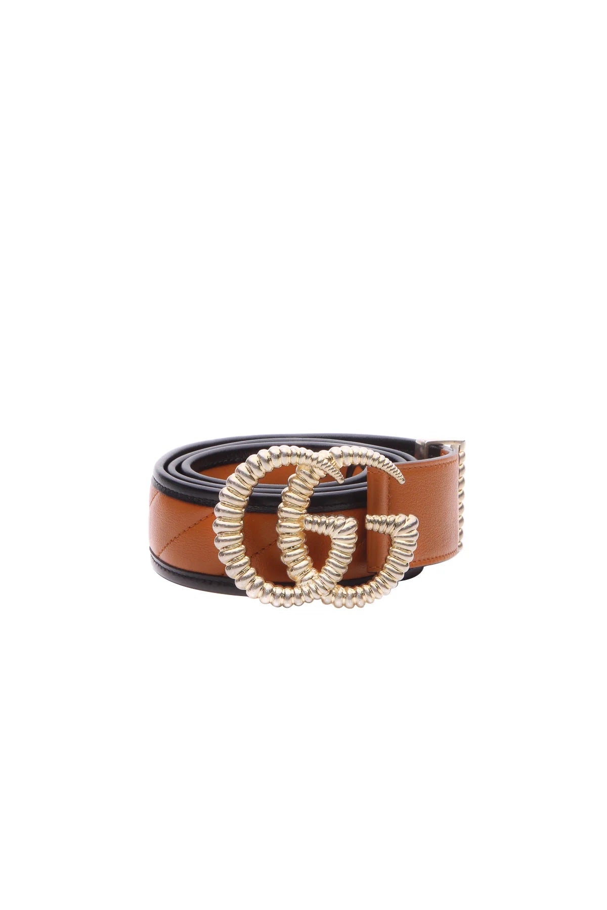 GUCCI GG MARMONT TORCHON QUILTED DIAGONAL QUILTED LEATHER BELT