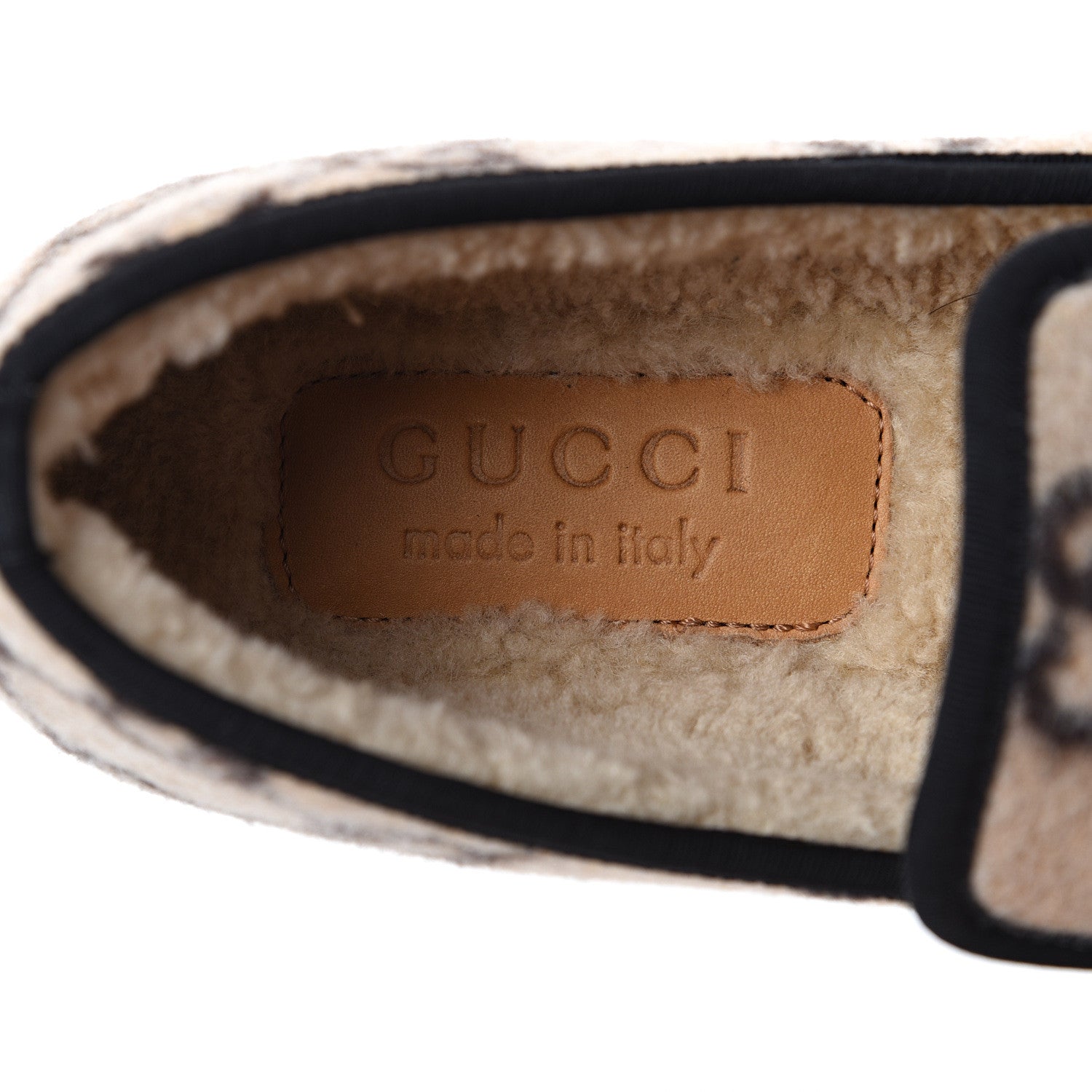 GUCCI WOOL GG MONOGRAM FRIA HORSEBIT LOAFERS
