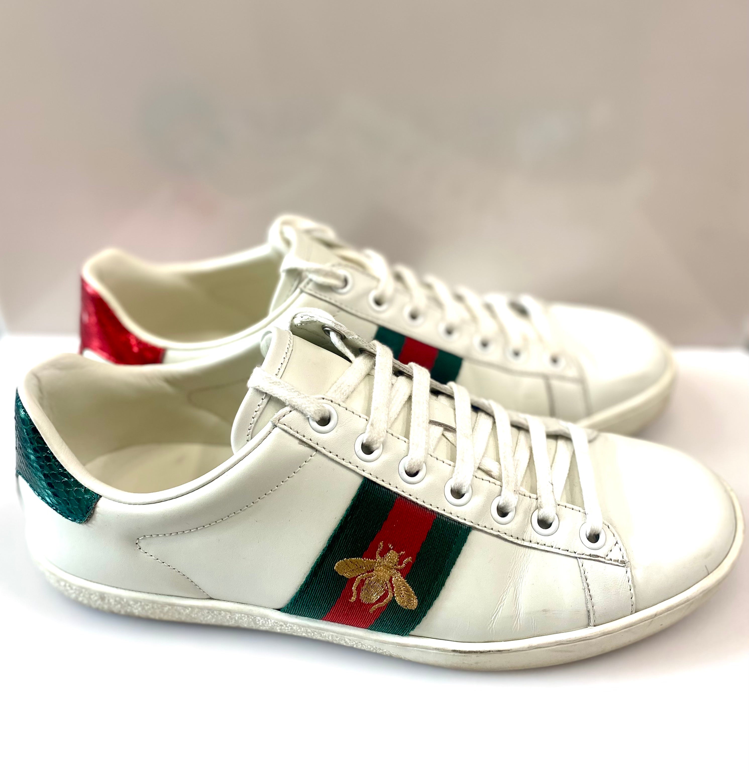 GUCCI NEW ACE BEE LOW-TOP SNEAKERS