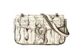 GUCCI GG MARMONT SMALL PYTHON LEATHER SHOULDER BAG