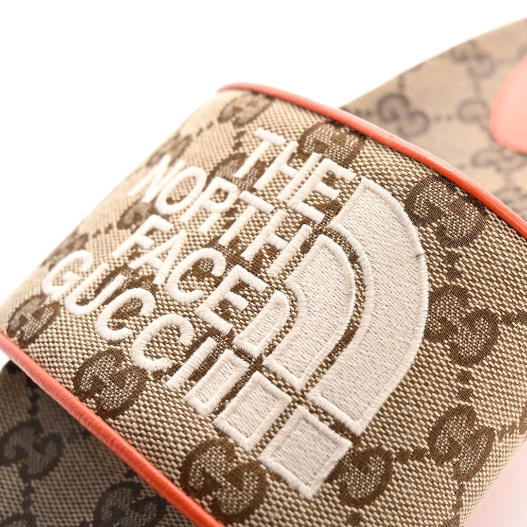 GUCCI X NORTH FACE MONOGRAM SLIDES