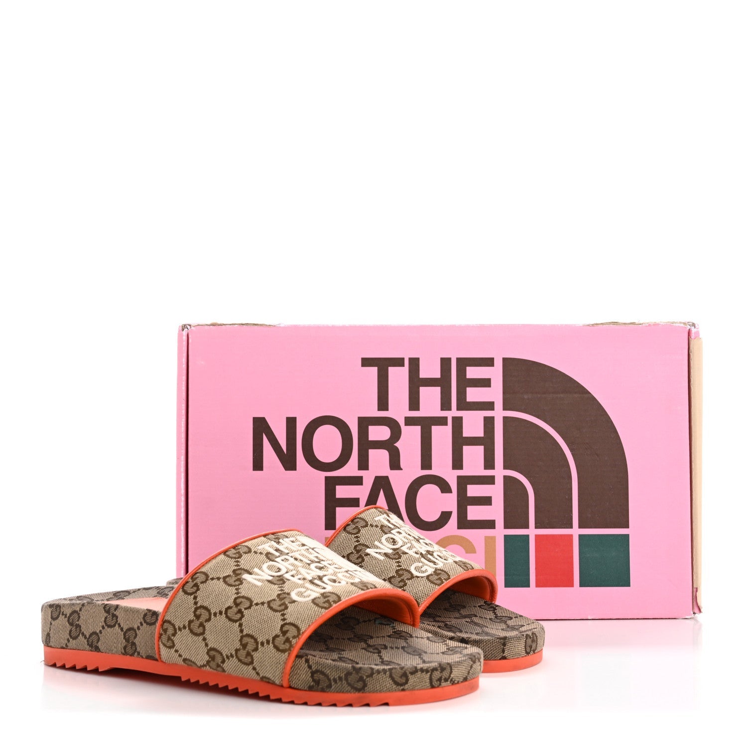 GUCCI X NORTH FACE MONOGRAM SLIDES