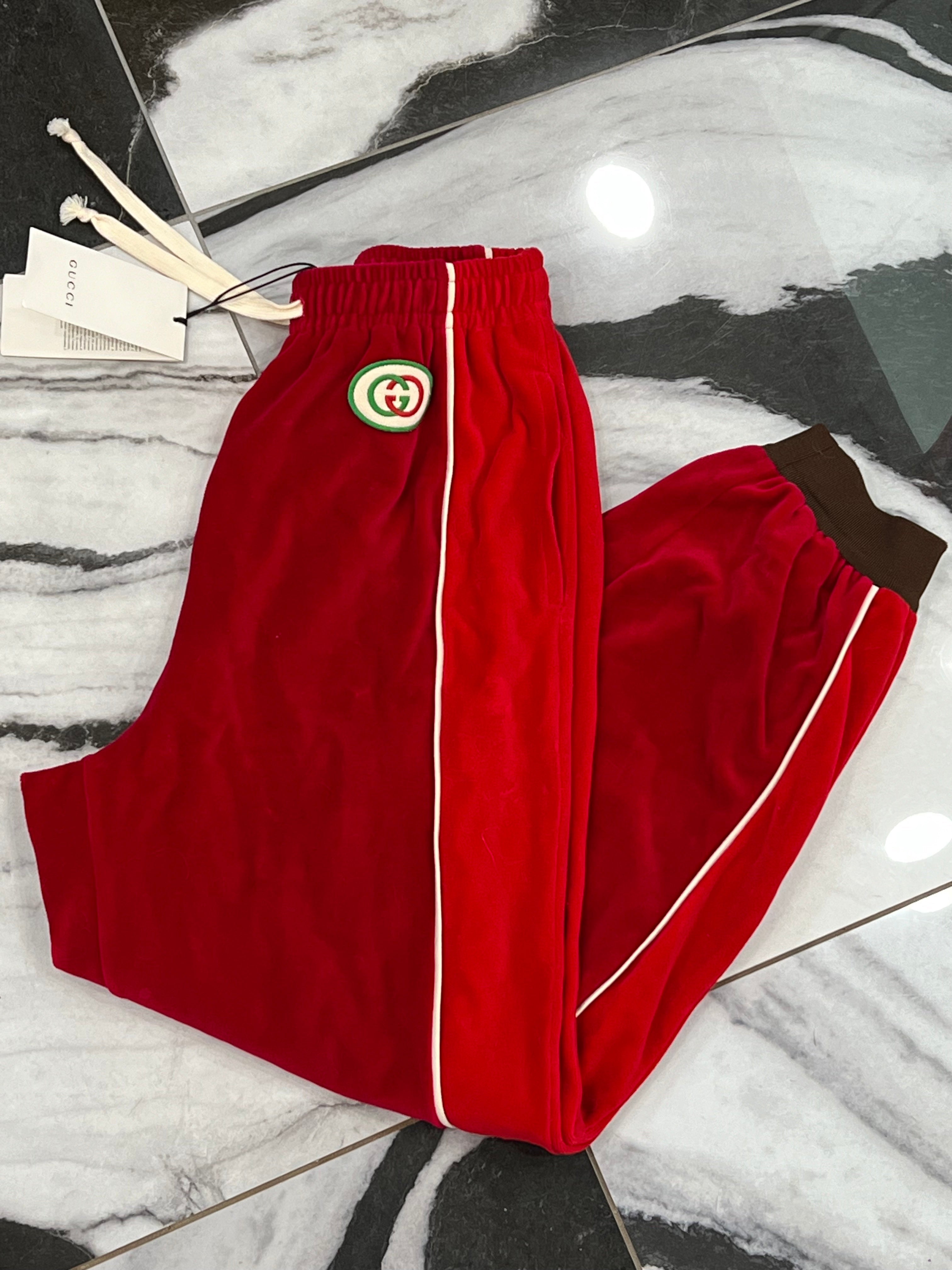 GUCCI CHENILLE DRAWSTRING LOUNGE PANTS
